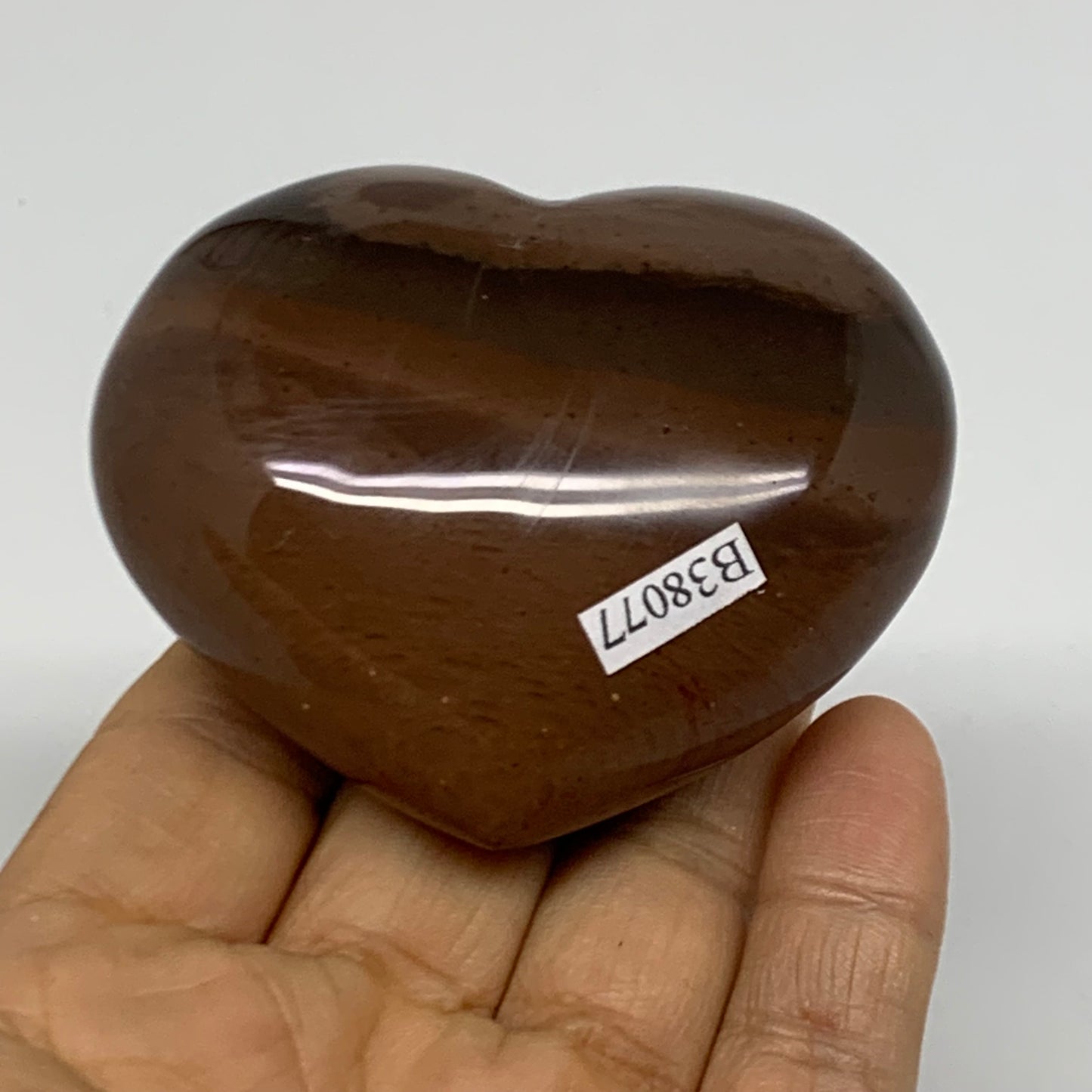 0.36 lbs, 2.3"x2.7"x1.3" Polychrome Jasper Heart Polished Crystal, B38077