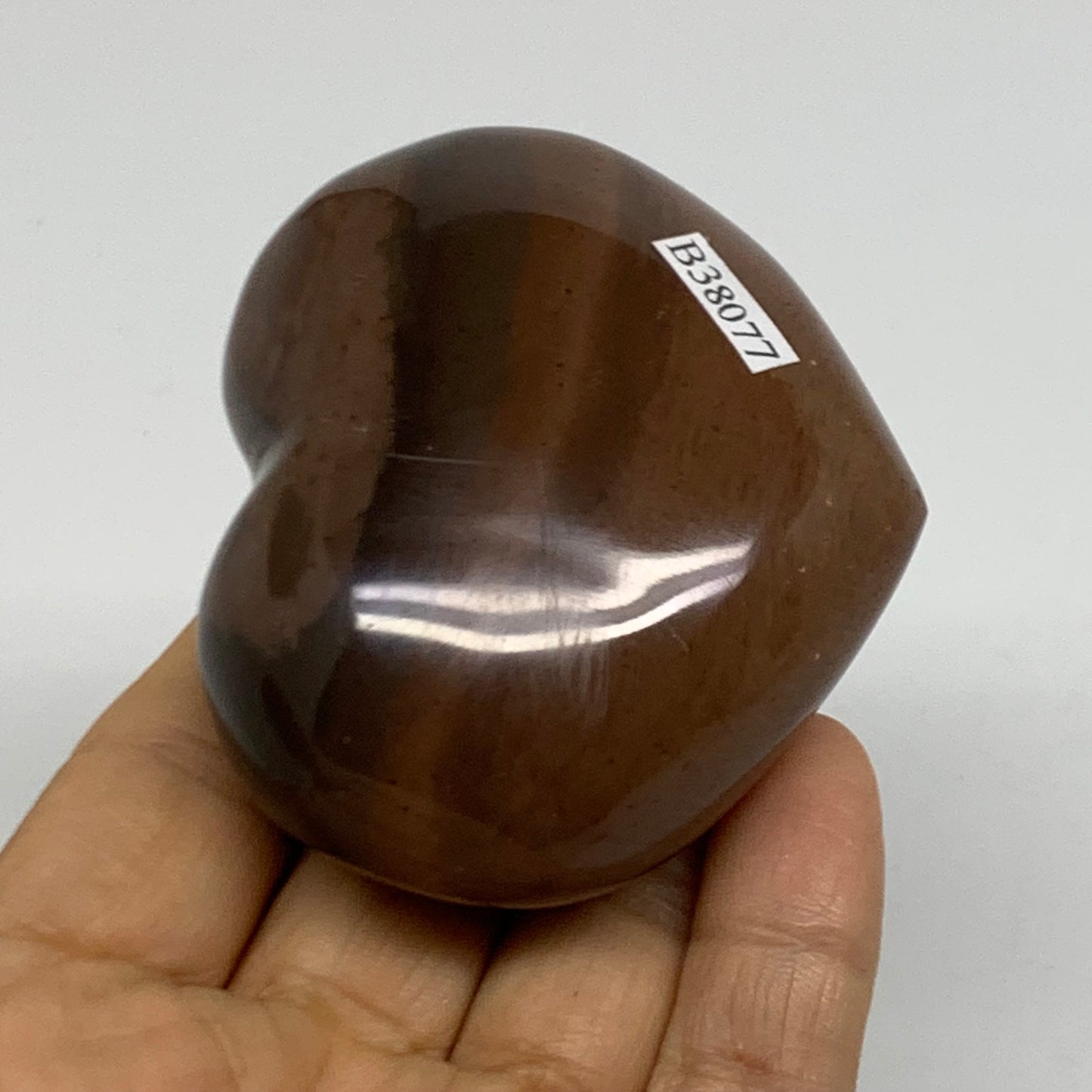 0.36 lbs, 2.3"x2.7"x1.3" Polychrome Jasper Heart Polished Crystal, B38077