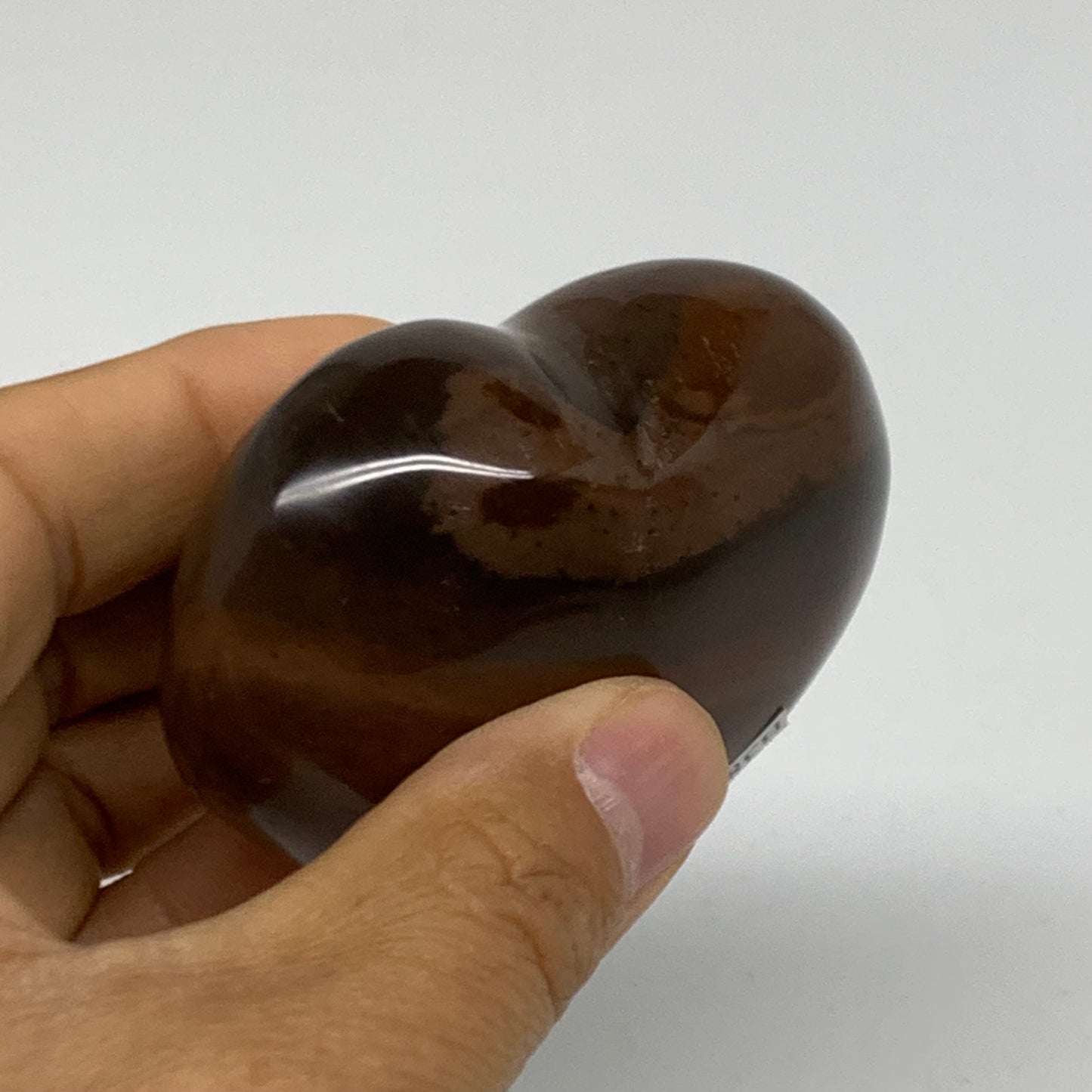 0.36 lbs, 2.3"x2.7"x1.3" Polychrome Jasper Heart Polished Crystal, B38077