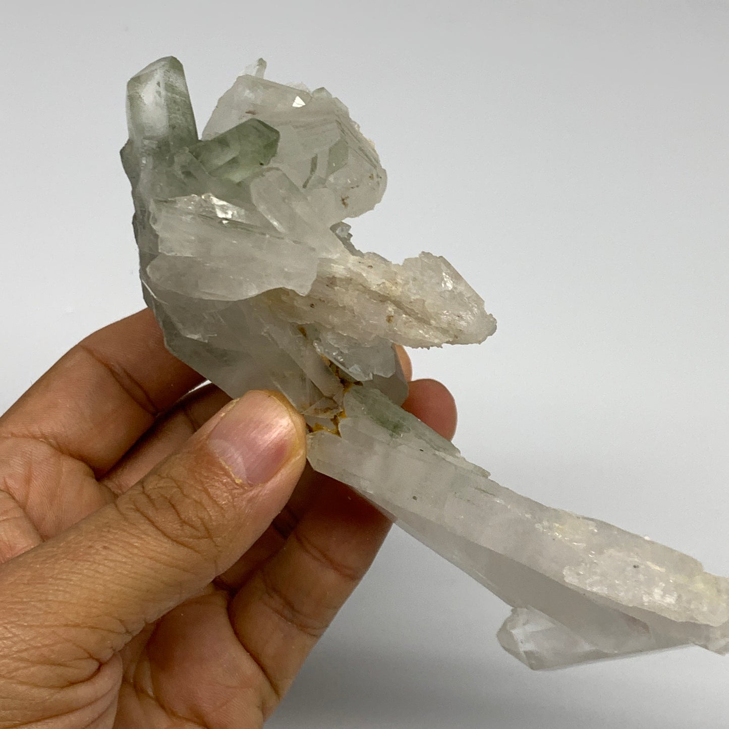 199.8g, 5.3"x2.5"x2", Chlorine Quartz Crystal Mineral,Specimen Terminated, B2777