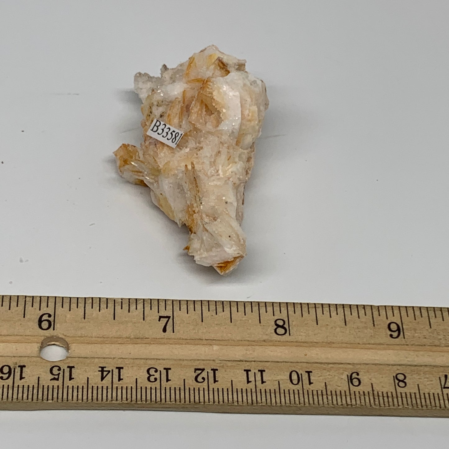 58.7g, 2.5"x1.4"x1", Natural Golden Barite Mineral Specimen @Morocco, B33581