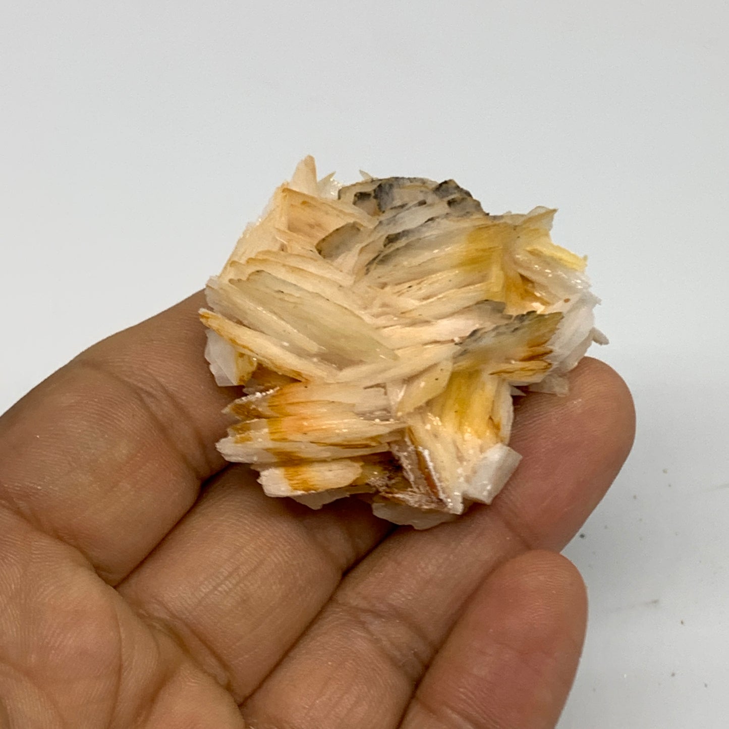 47.6g, 1.9"x1.6"x0.7", Natural Golden Barite Mineral Specimen @Morocco, B33584