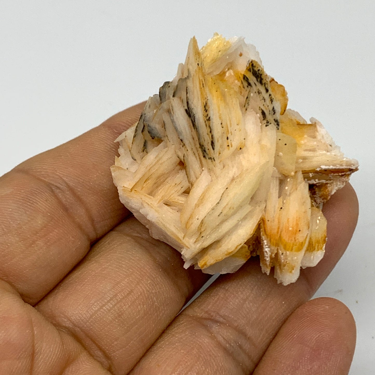 47.6g, 1.9"x1.6"x0.7", Natural Golden Barite Mineral Specimen @Morocco, B33584