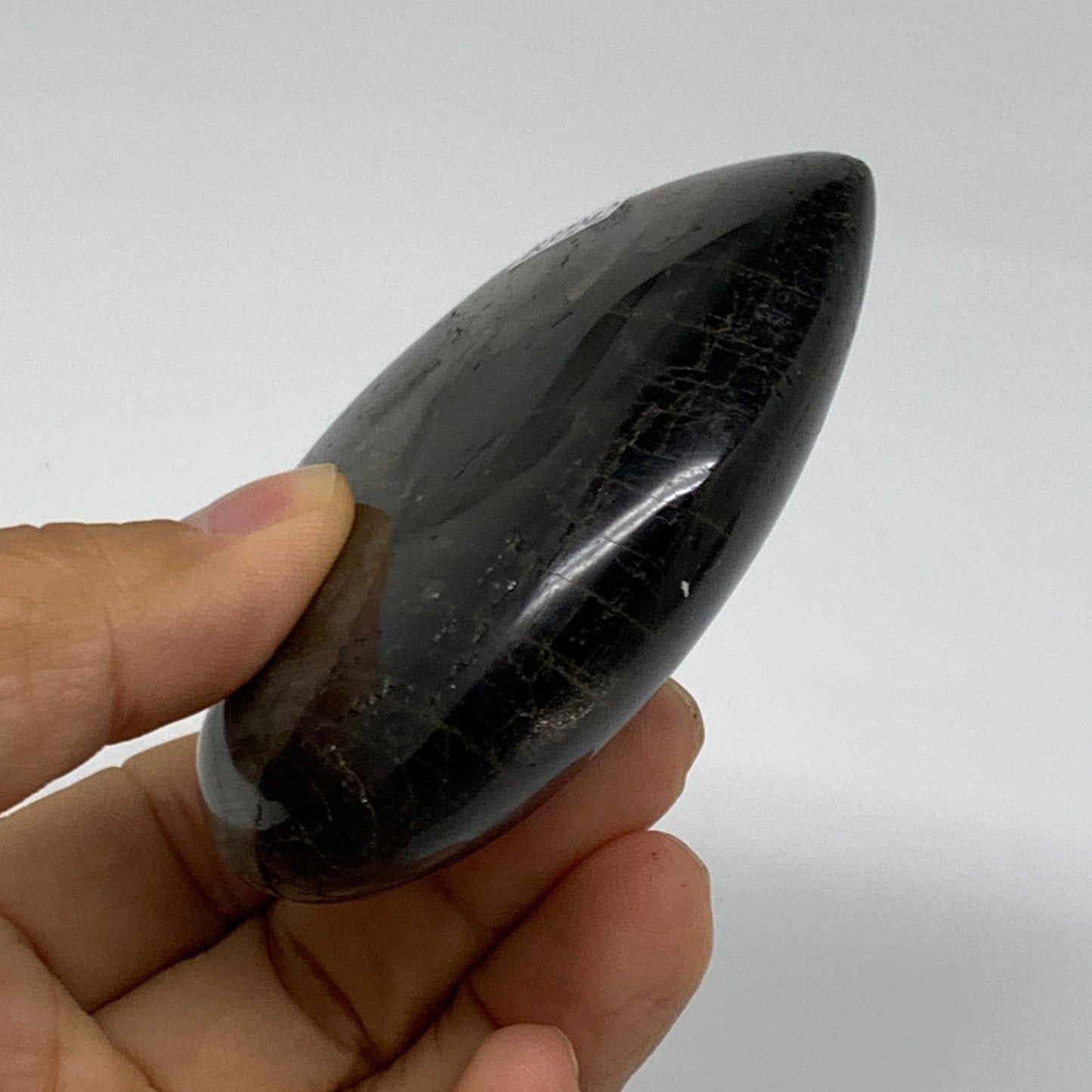 0.49 lbs, 2.9"x3"x1", Natural Labradorite Heart Polished Crystal, B37242