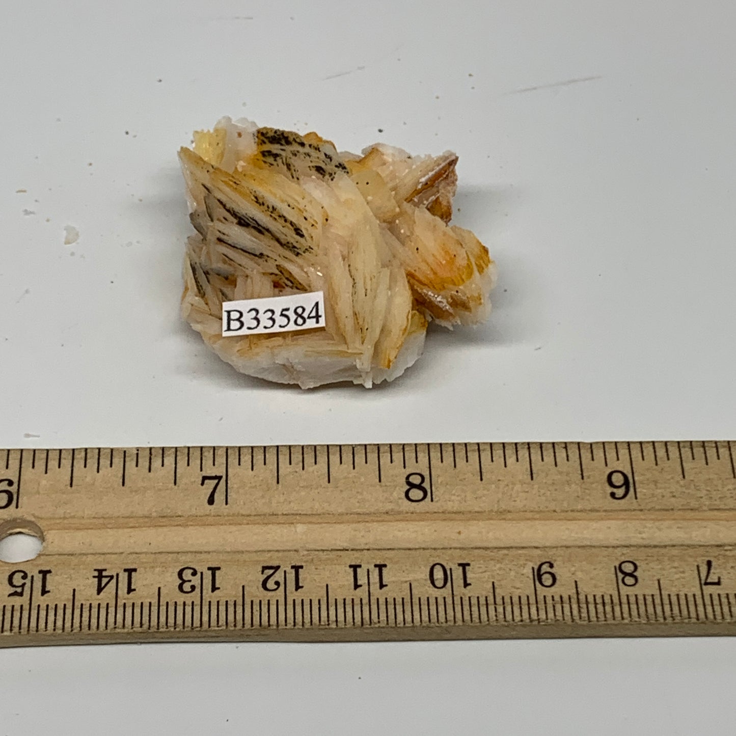 47.6g, 1.9"x1.6"x0.7", Natural Golden Barite Mineral Specimen @Morocco, B33584