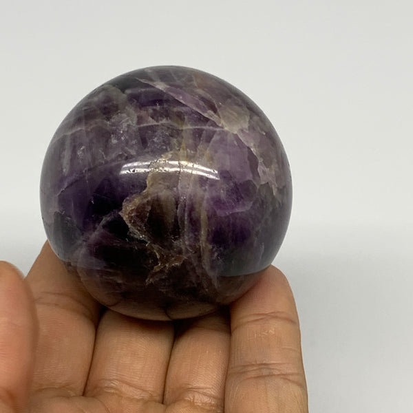 216.6g, 2.1"(54mm), Amethyst Sphere Crystal Polished Reiki @Brazil, B28553