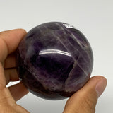216.6g, 2.1"(54mm), Amethyst Sphere Crystal Polished Reiki @Brazil, B28553