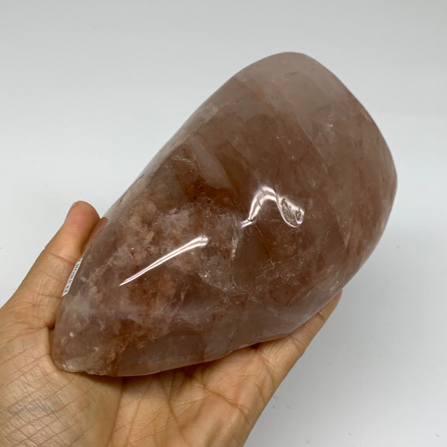 1.95 lbs, 5.7"x3.5"x2", Red Hematoid Quartz Freeform Crystal Fire Quartz, B38081