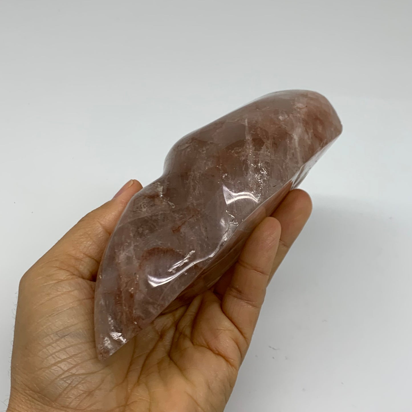 1.95 lbs, 5.7"x3.5"x2", Red Hematoid Quartz Freeform Crystal Fire Quartz, B38081