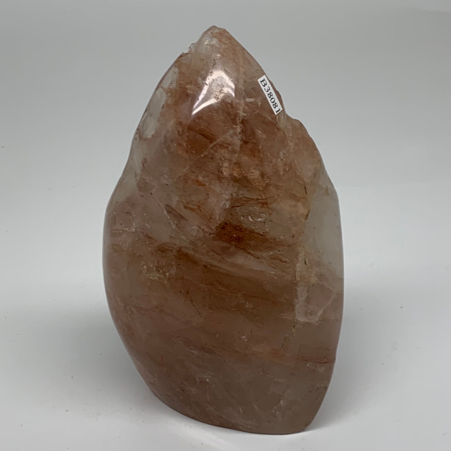 1.95 lbs, 5.7"x3.5"x2", Red Hematoid Quartz Freeform Crystal Fire Quartz, B38081