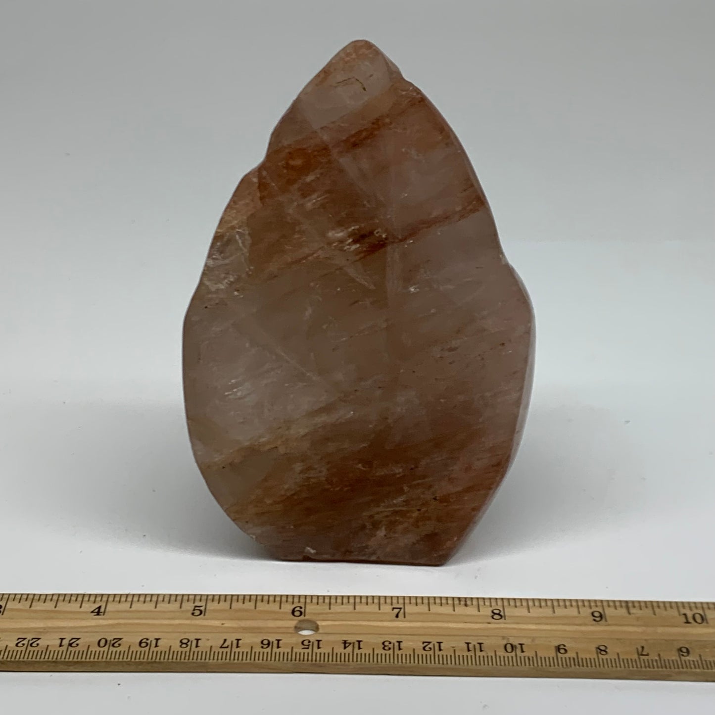 1.95 lbs, 5.7"x3.5"x2", Red Hematoid Quartz Freeform Crystal Fire Quartz, B38081