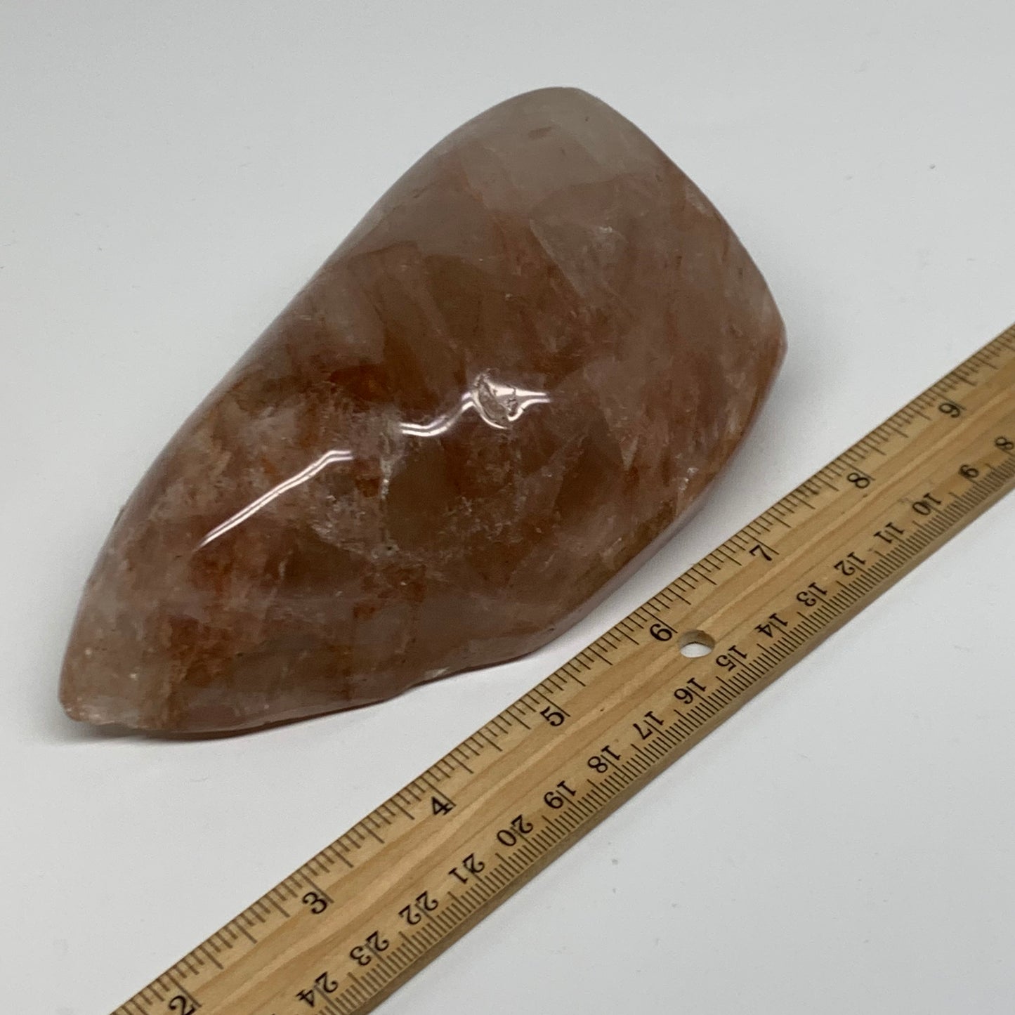 1.95 lbs, 5.7"x3.5"x2", Red Hematoid Quartz Freeform Crystal Fire Quartz, B38081