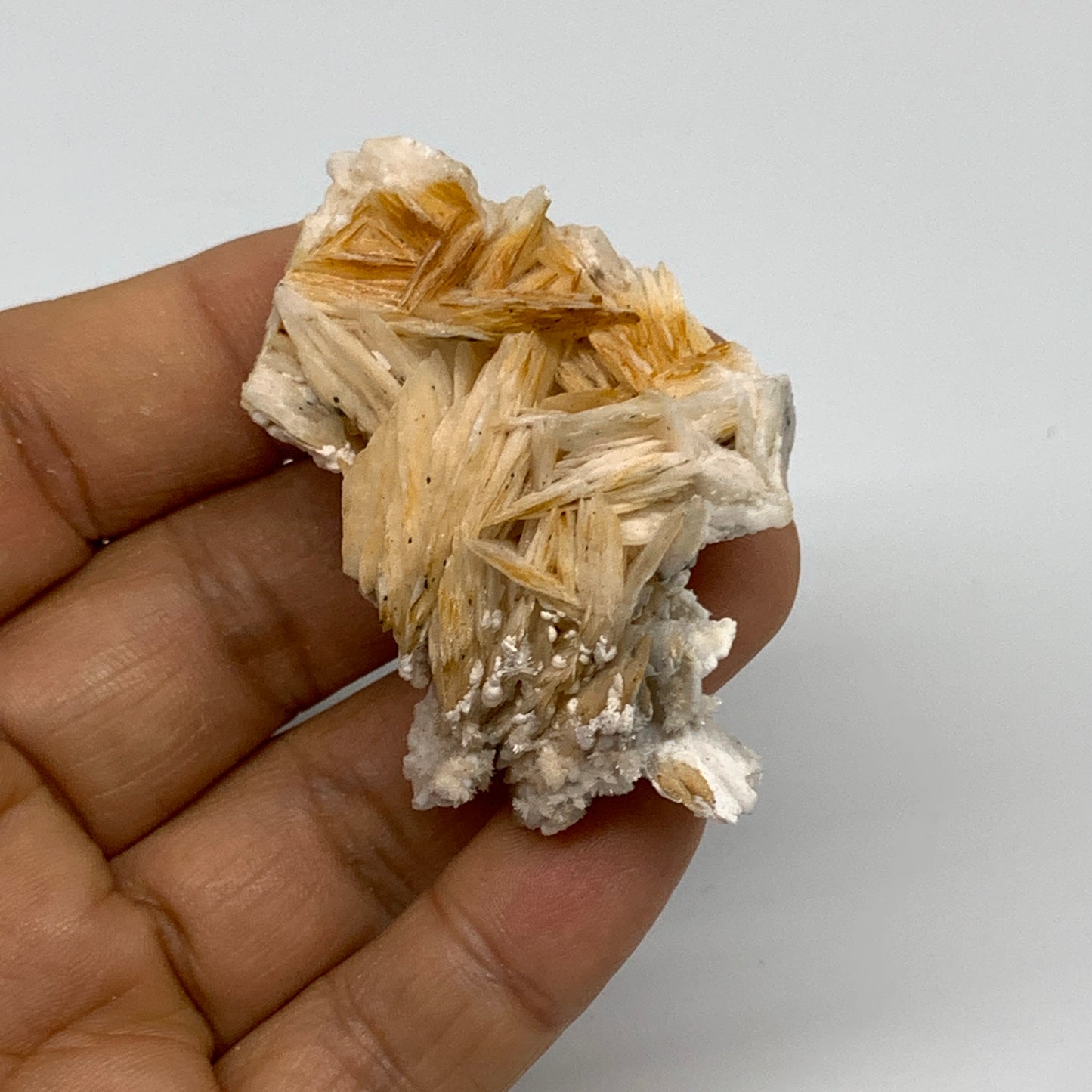 57g, 2.1"x1.3"x0.9", Natural Golden Barite Mineral Specimen @Morocco, B33587