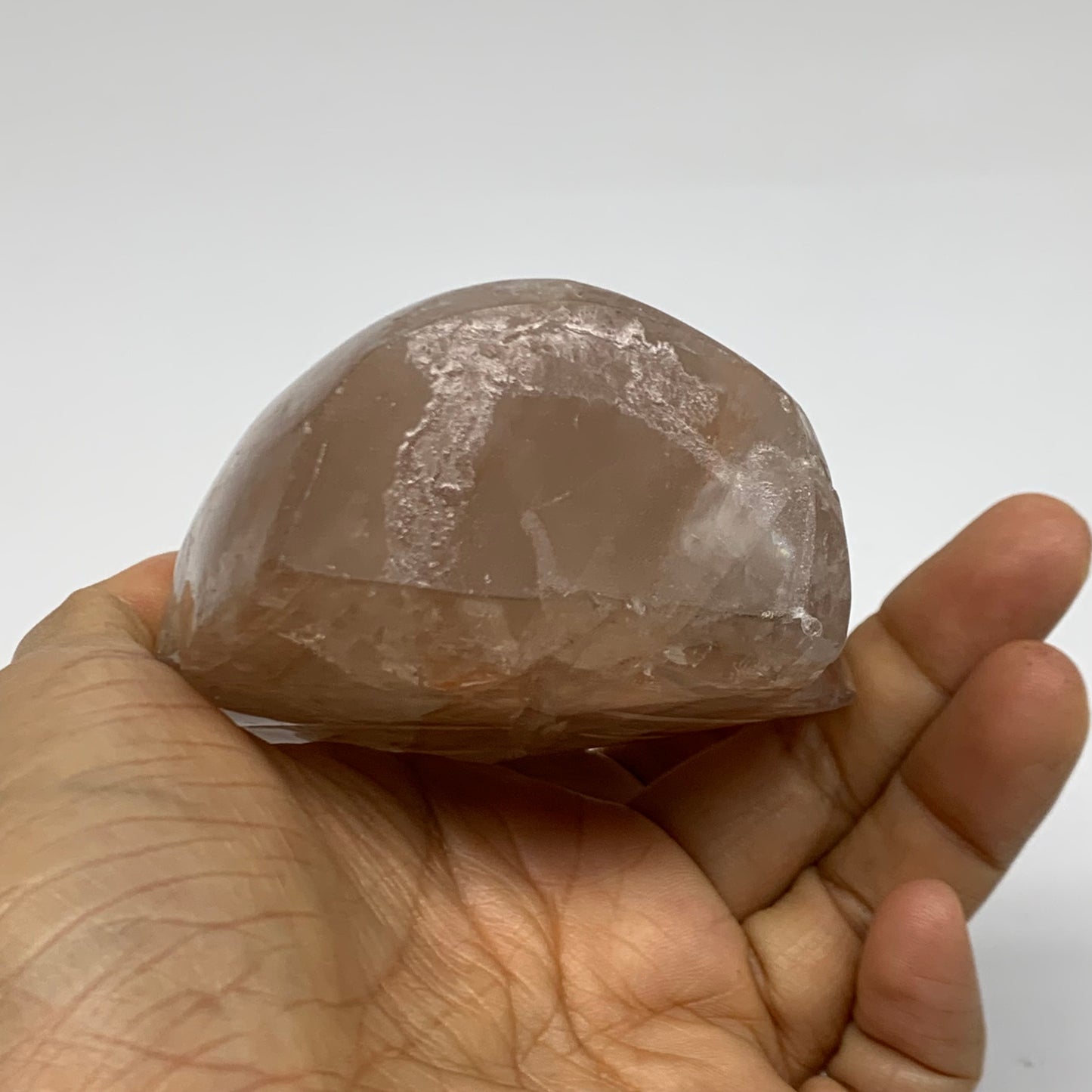 1.26 lbs, 4.4"x3.1"x1.8" Red Hematoid Quartz Freeform Crystal Fire Quartz, B3808