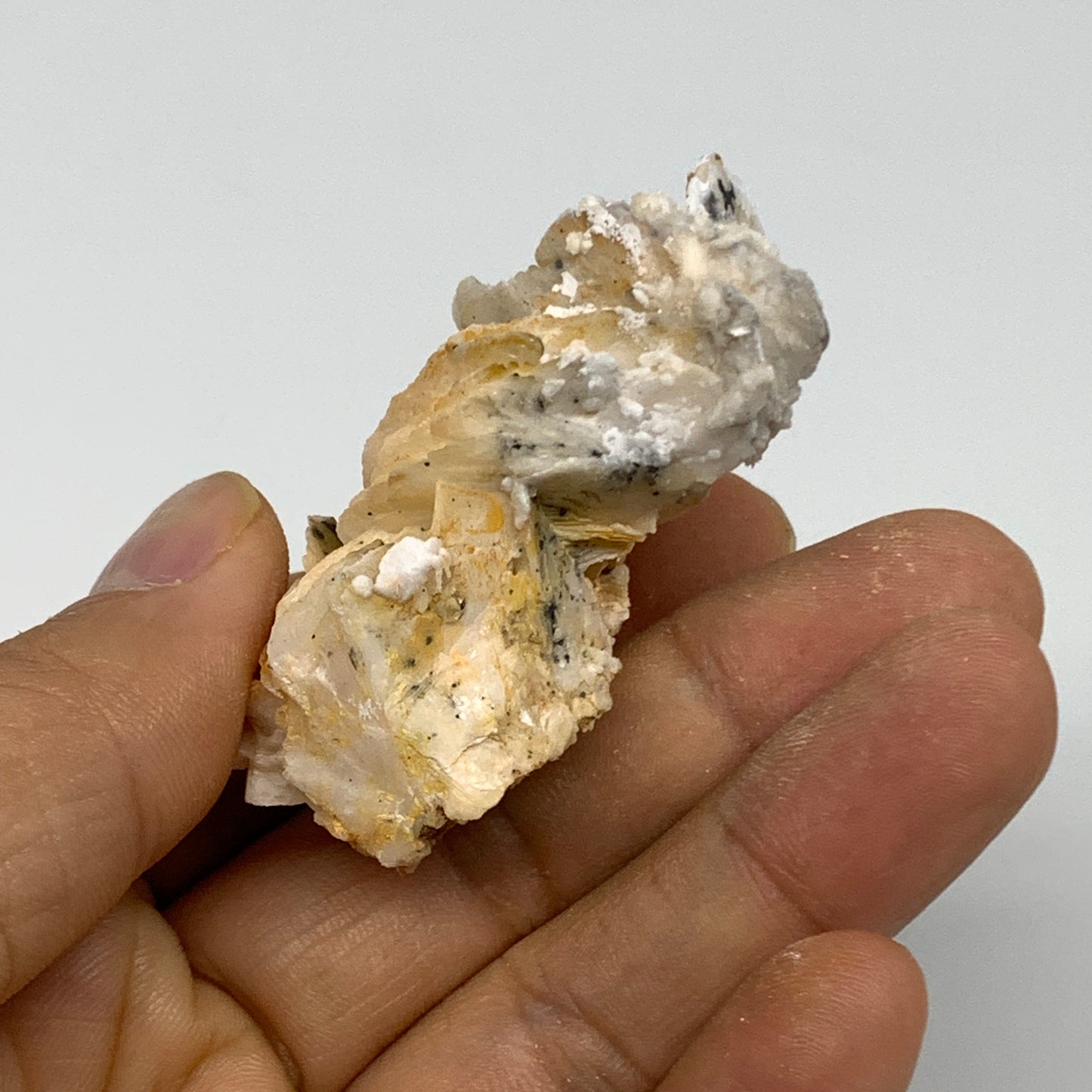 57g, 2.1"x1.3"x0.9", Natural Golden Barite Mineral Specimen @Morocco, B33587
