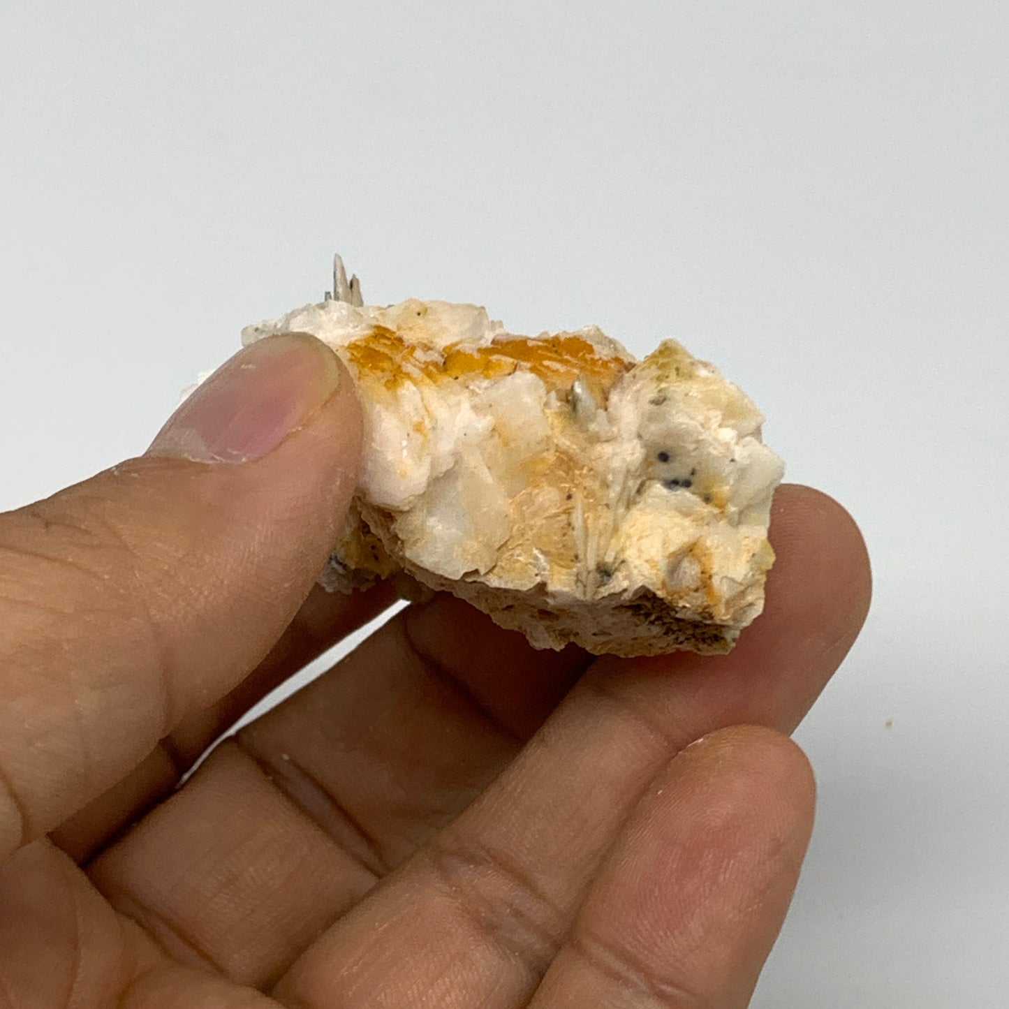 57g, 2.1"x1.3"x0.9", Natural Golden Barite Mineral Specimen @Morocco, B33587