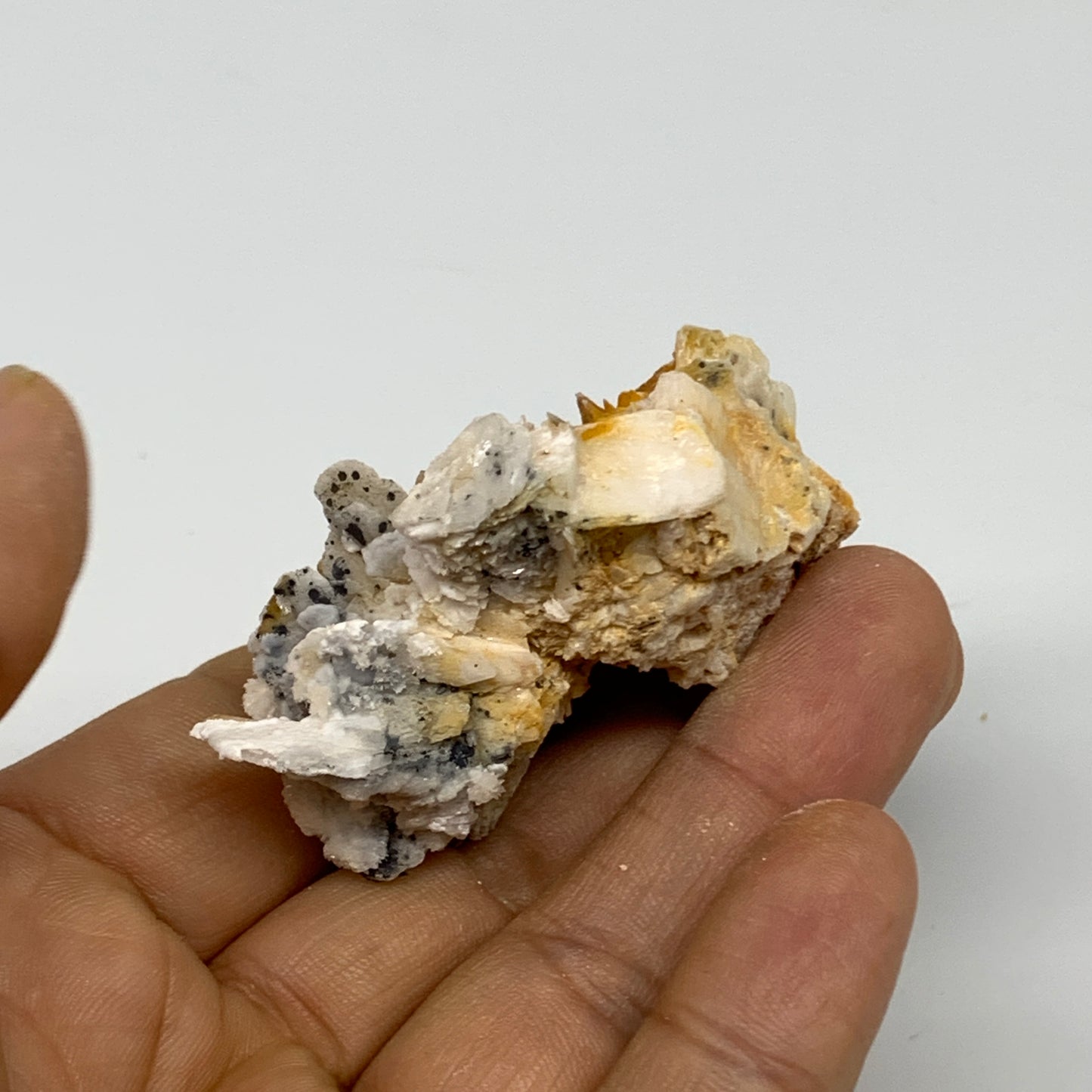 57g, 2.1"x1.3"x0.9", Natural Golden Barite Mineral Specimen @Morocco, B33587