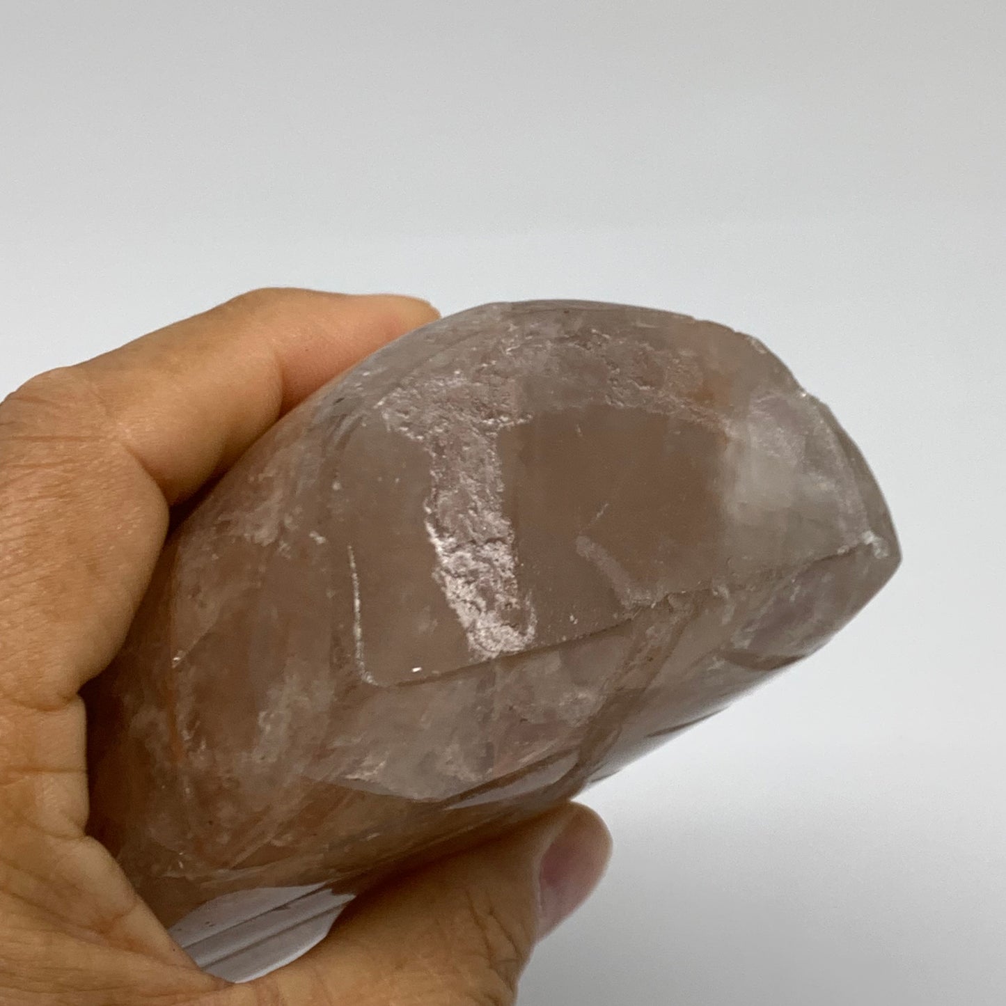 1.26 lbs, 4.4"x3.1"x1.8" Red Hematoid Quartz Freeform Crystal Fire Quartz, B3808