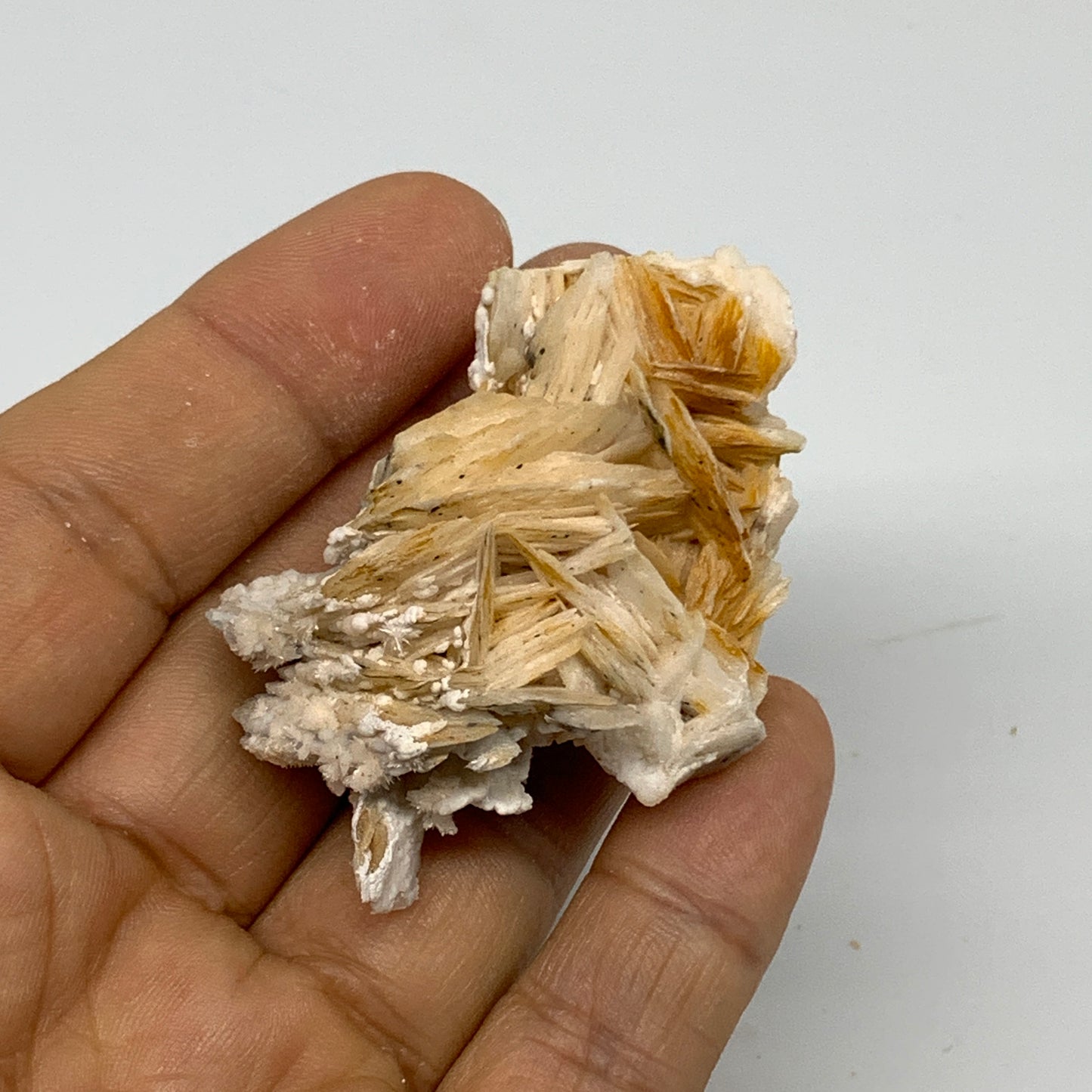 57g, 2.1"x1.3"x0.9", Natural Golden Barite Mineral Specimen @Morocco, B33587