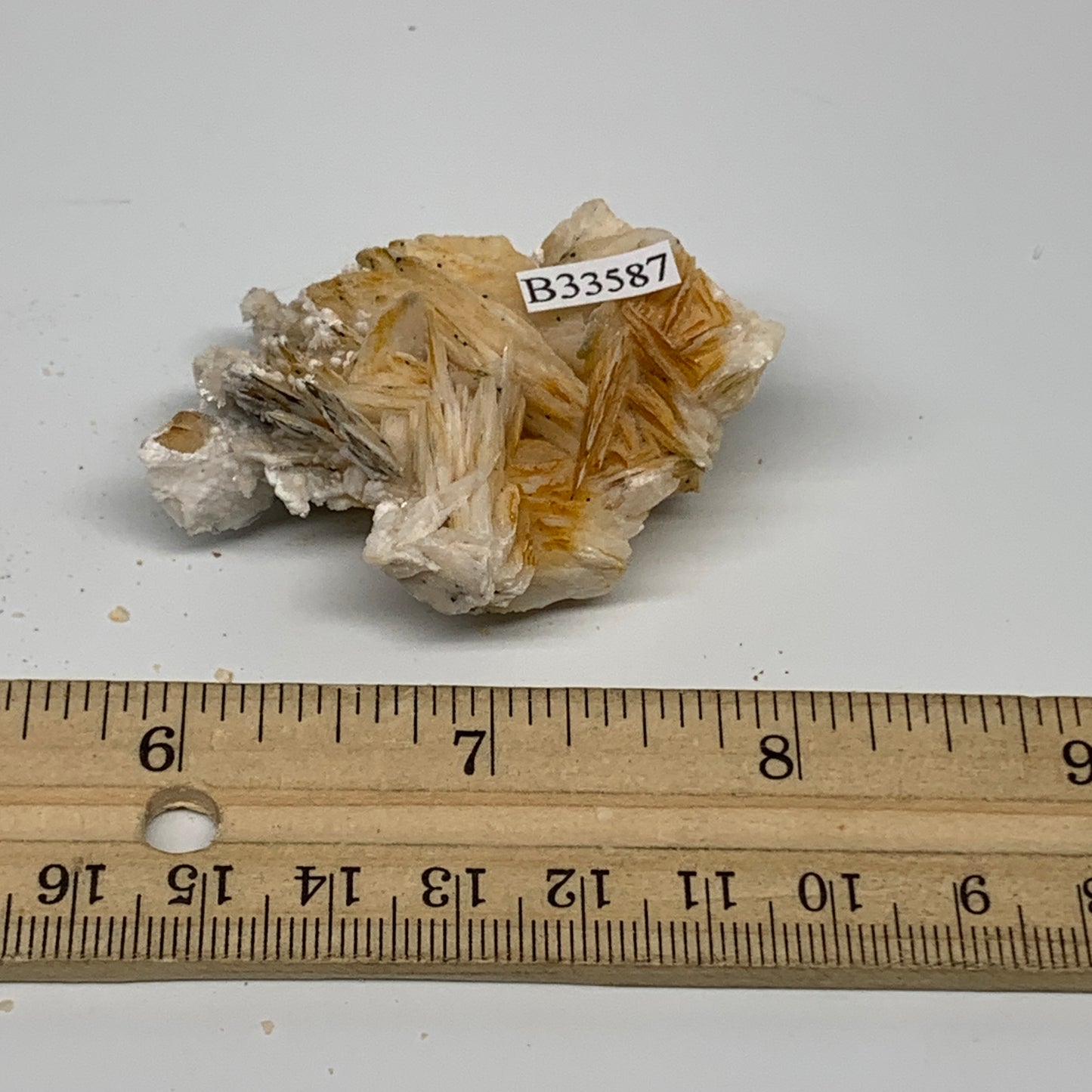 57g, 2.1"x1.3"x0.9", Natural Golden Barite Mineral Specimen @Morocco, B33587