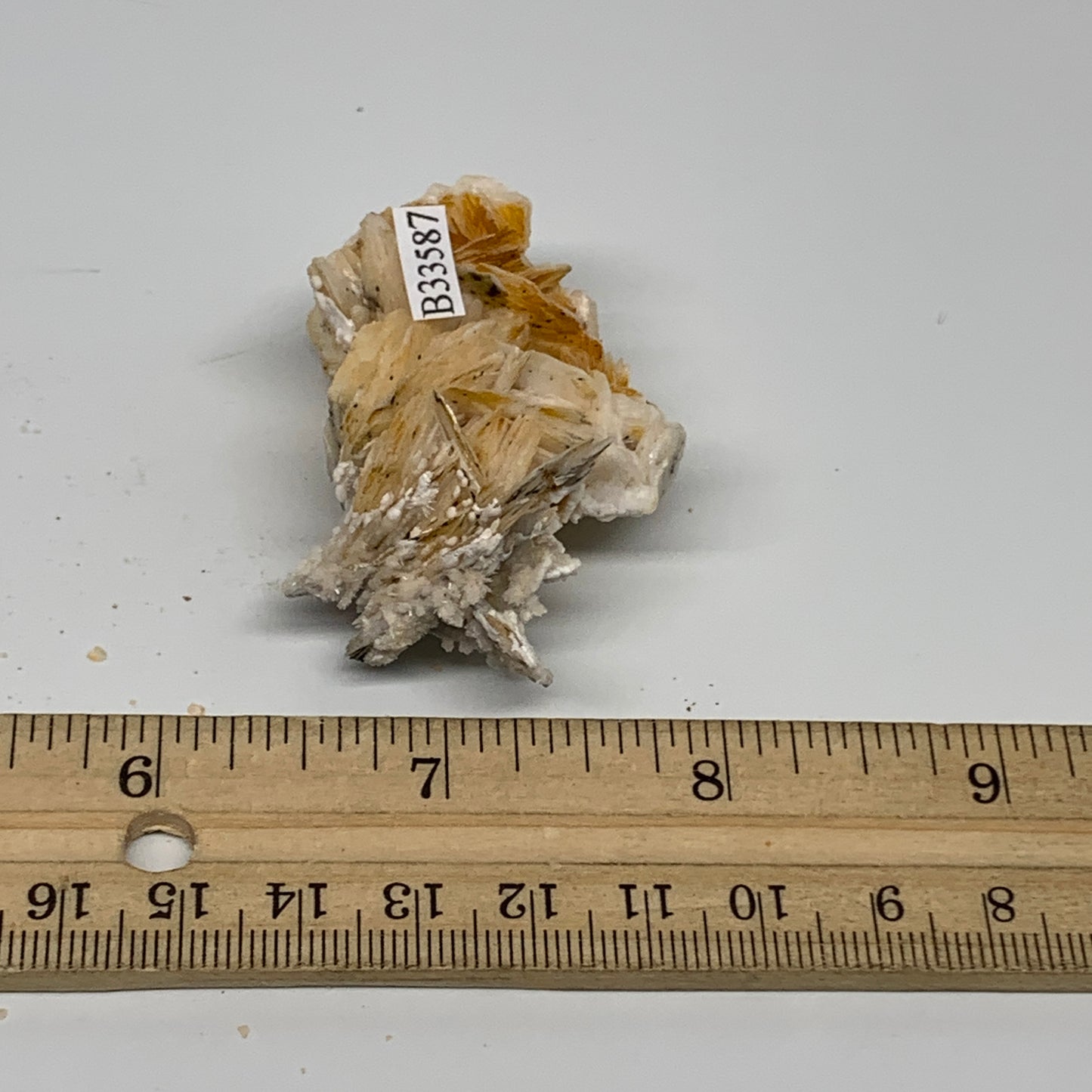 57g, 2.1"x1.3"x0.9", Natural Golden Barite Mineral Specimen @Morocco, B33587