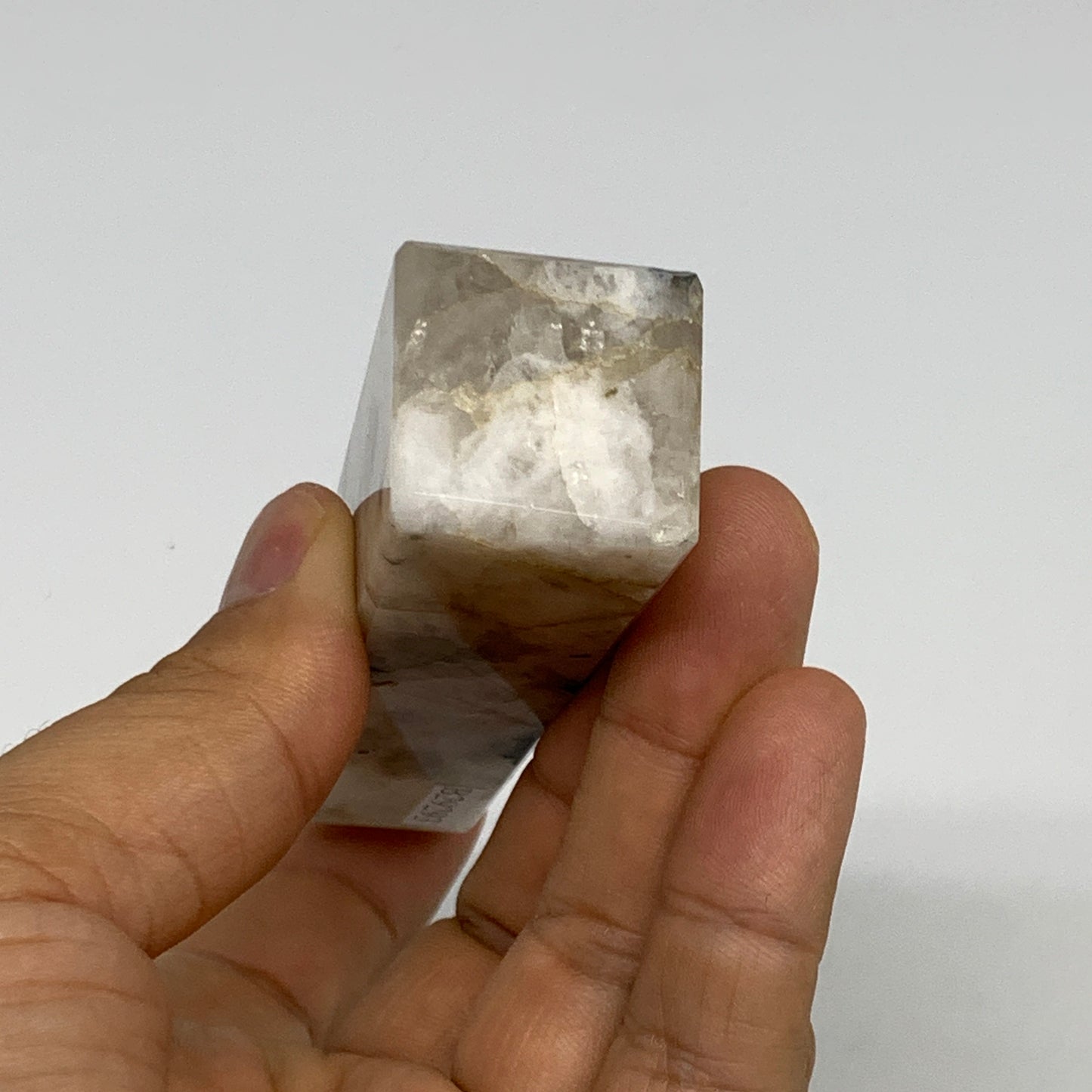 116.5g, 4"x1"x1" Rainbow Moonstone Tower Obelisk Point Crystal @India,B29293