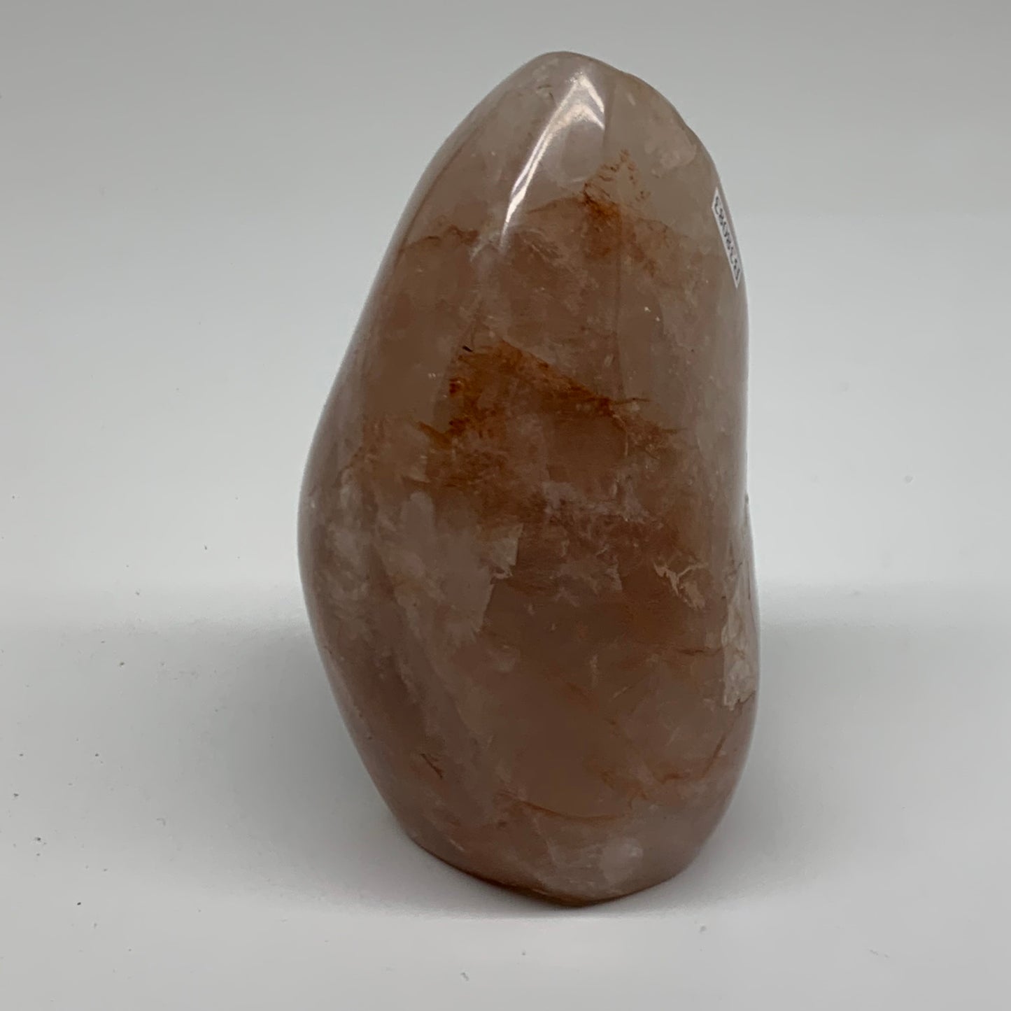 1.3 lbs, 4.6"x2.6"x2.1" Red Hematoid Quartz Freeform Crystal Fire Quartz, B38083