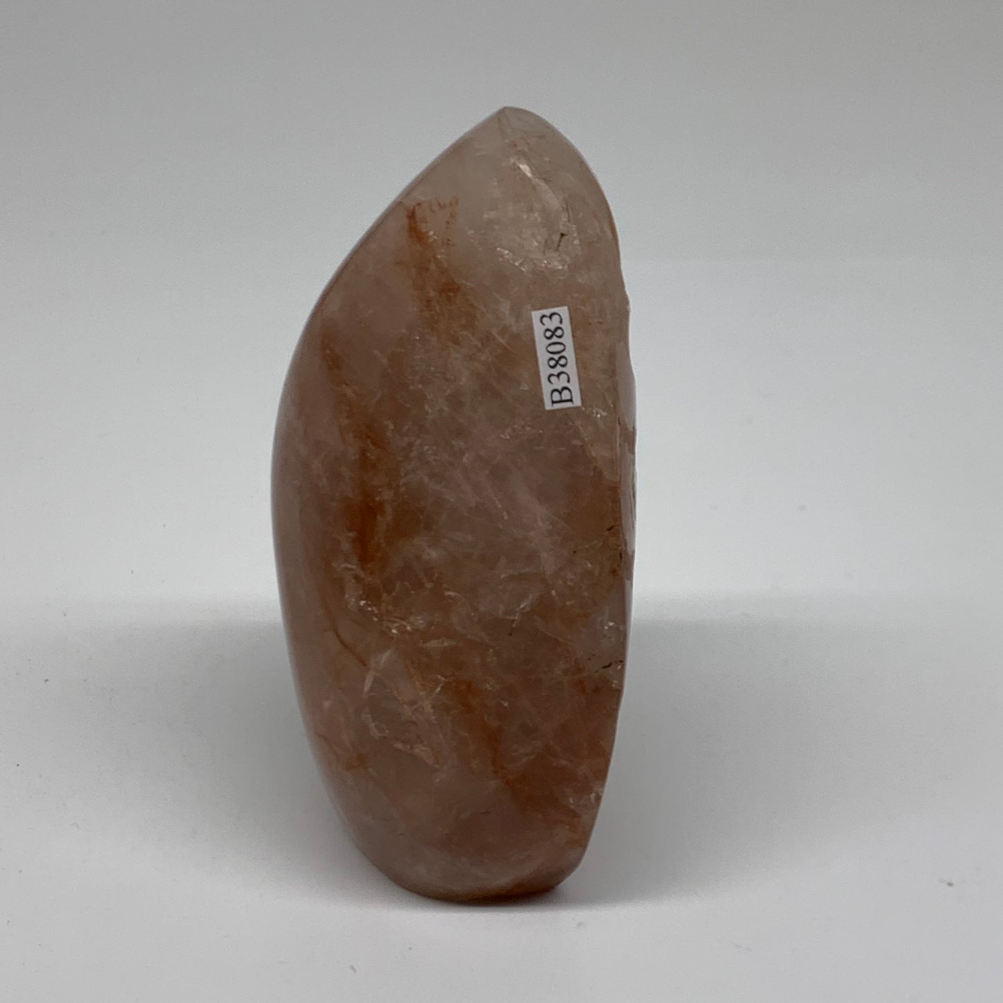 1.3 lbs, 4.6"x2.6"x2.1" Red Hematoid Quartz Freeform Crystal Fire Quartz, B38083