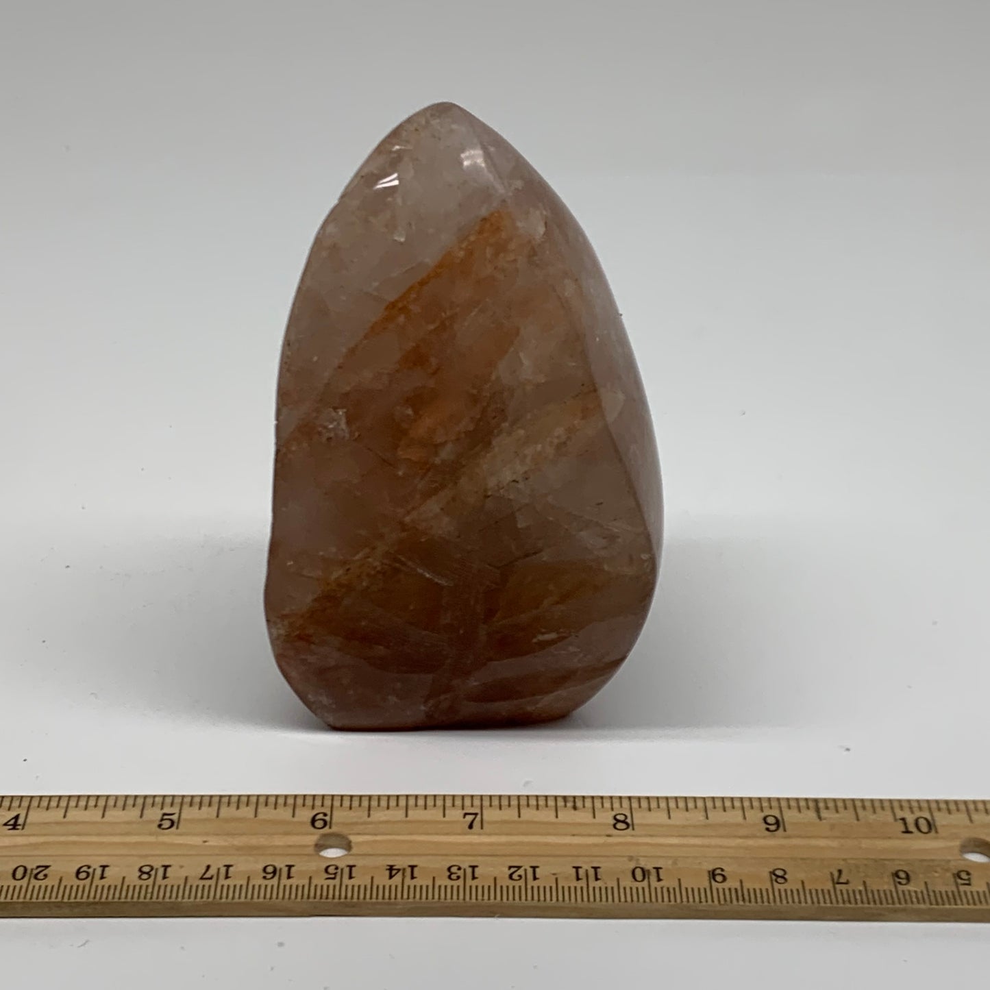 1.3 lbs, 4.6"x2.6"x2.1" Red Hematoid Quartz Freeform Crystal Fire Quartz, B38083