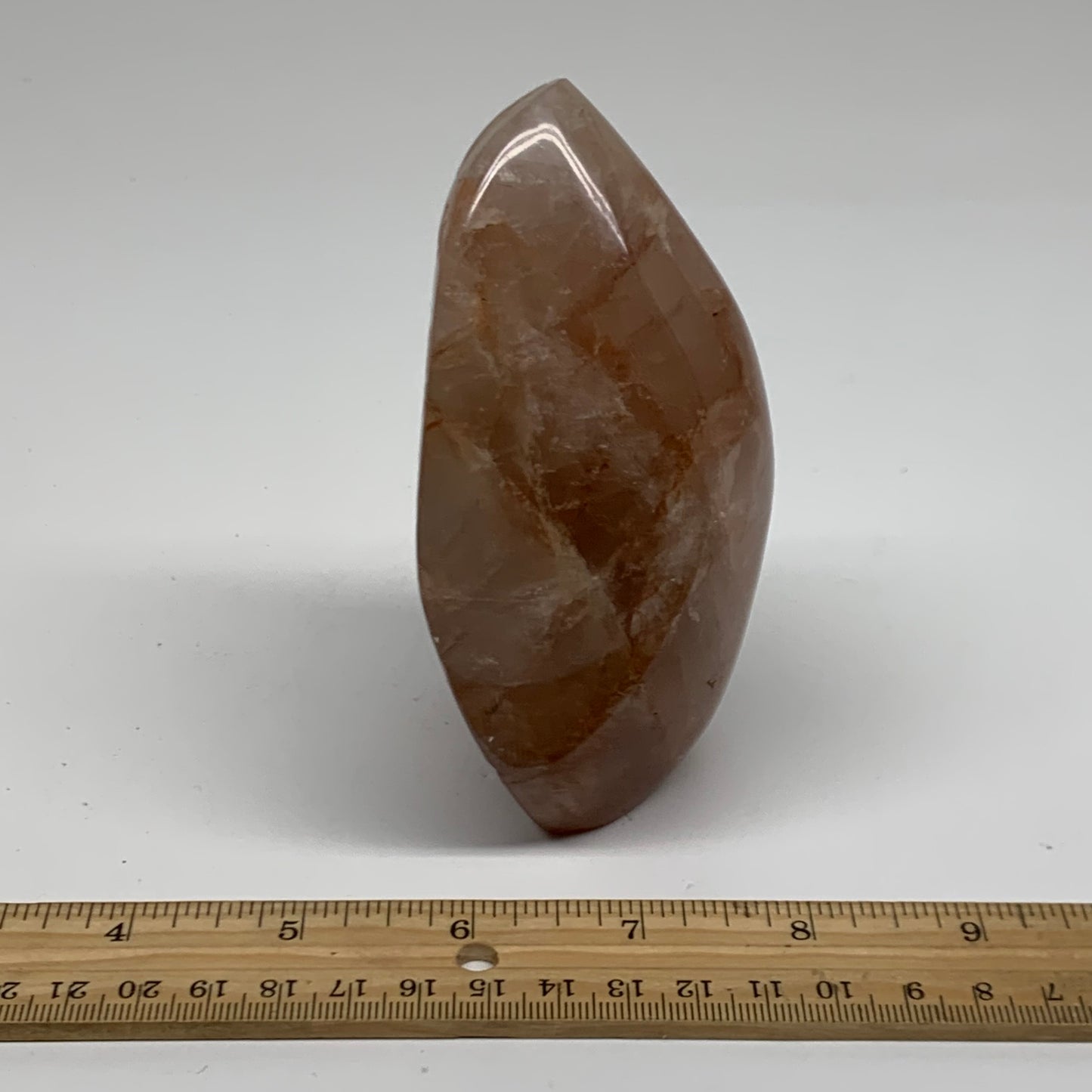 1.3 lbs, 4.6"x2.6"x2.1" Red Hematoid Quartz Freeform Crystal Fire Quartz, B38083