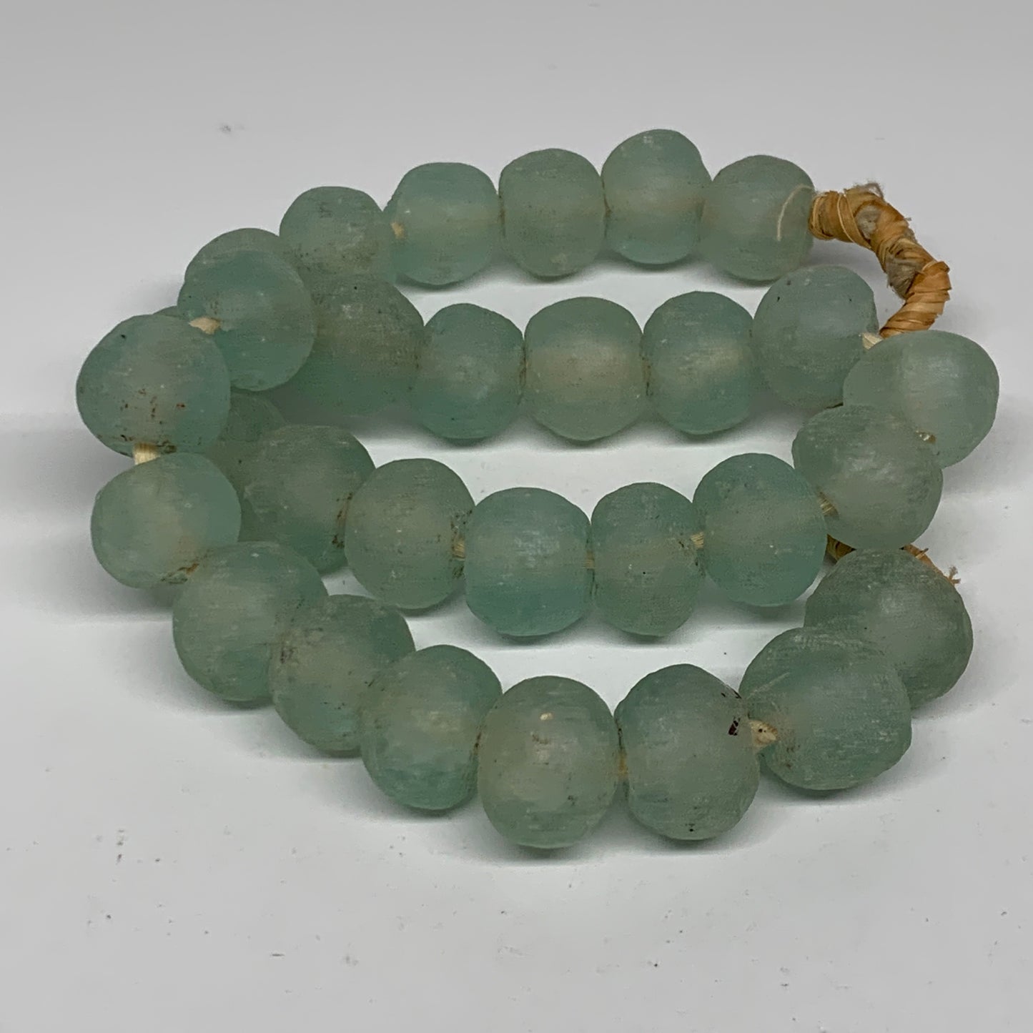 1 lbs, 16mm-22mm, 1 Strand, 30 beads, Green/Blue Sea Glass Beads , B35735