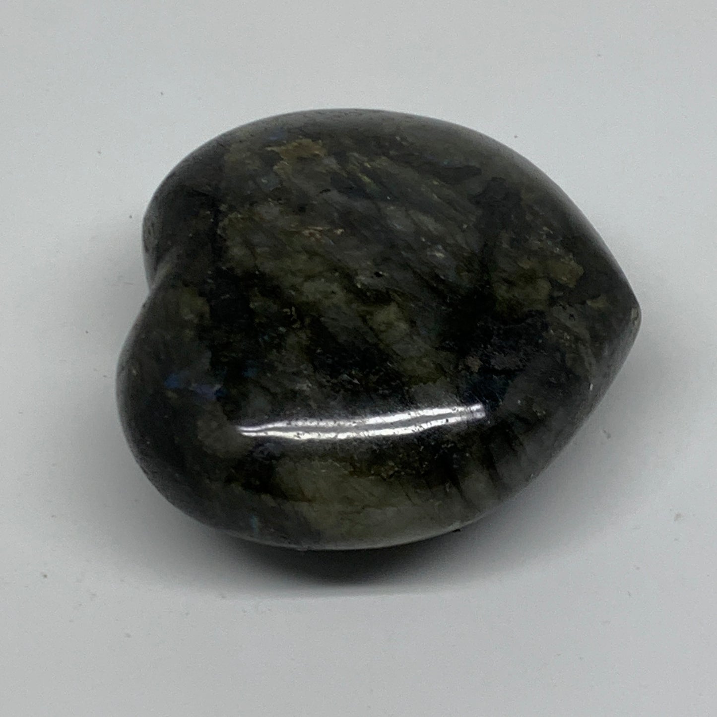 0.81 lbs, 3"x3.3"x1.5", Natural Labradorite Heart Polished Crystal, B37247