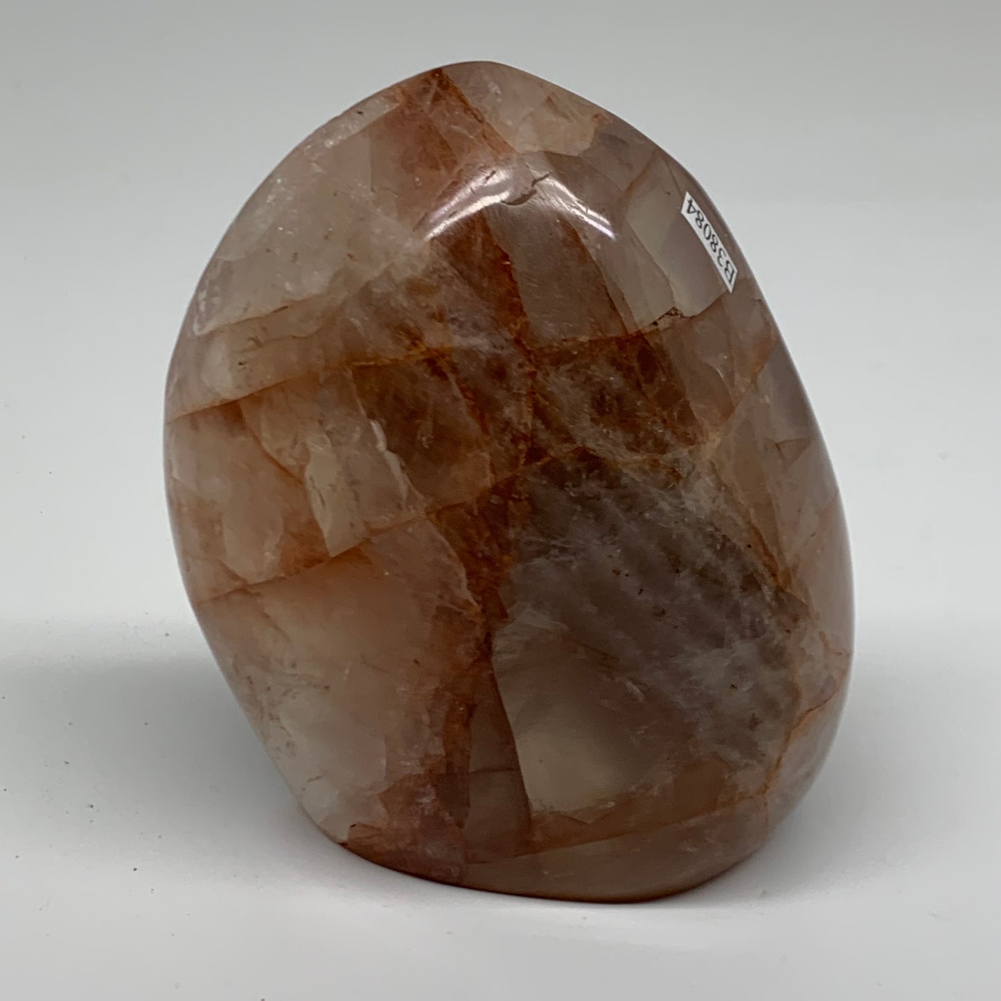 1.48 lbs, 4.6"x3.7"x1.7" Red Hematoid Quartz Freeform Crystal Fire Quartz, B3808