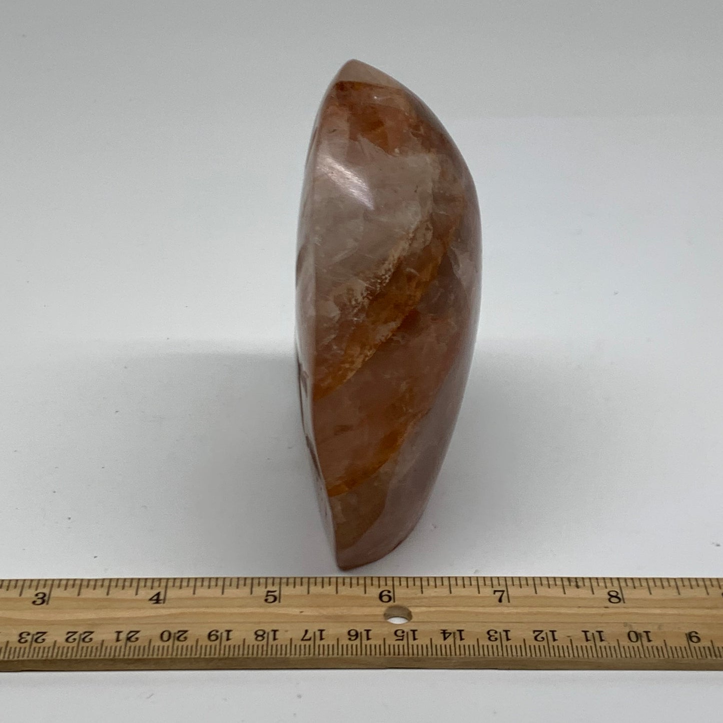 1.48 lbs, 4.6"x3.7"x1.7" Red Hematoid Quartz Freeform Crystal Fire Quartz, B3808