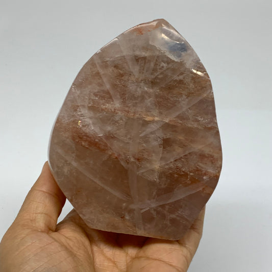 1.75 lbs, 4.5"x3.7"x2.1" Red Hematoid Quartz Freeform Crystal Fire Quartz, B3808