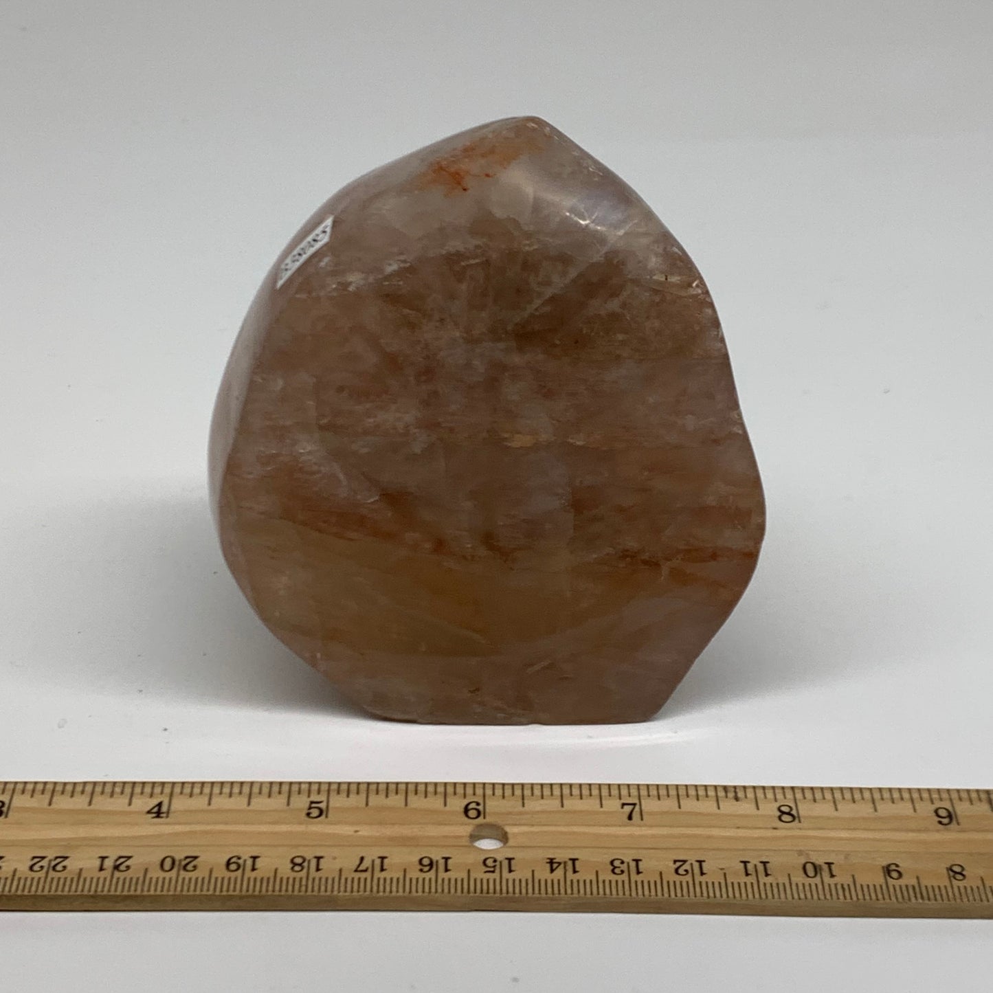 1.75 lbs, 4.5"x3.7"x2.1" Red Hematoid Quartz Freeform Crystal Fire Quartz, B3808