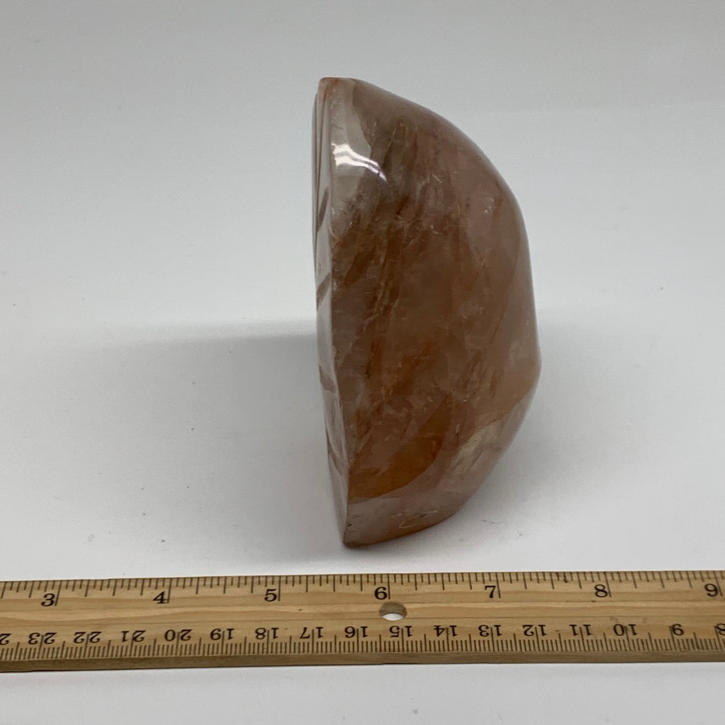 1.75 lbs, 4.5"x3.7"x2.1" Red Hematoid Quartz Freeform Crystal Fire Quartz, B3808