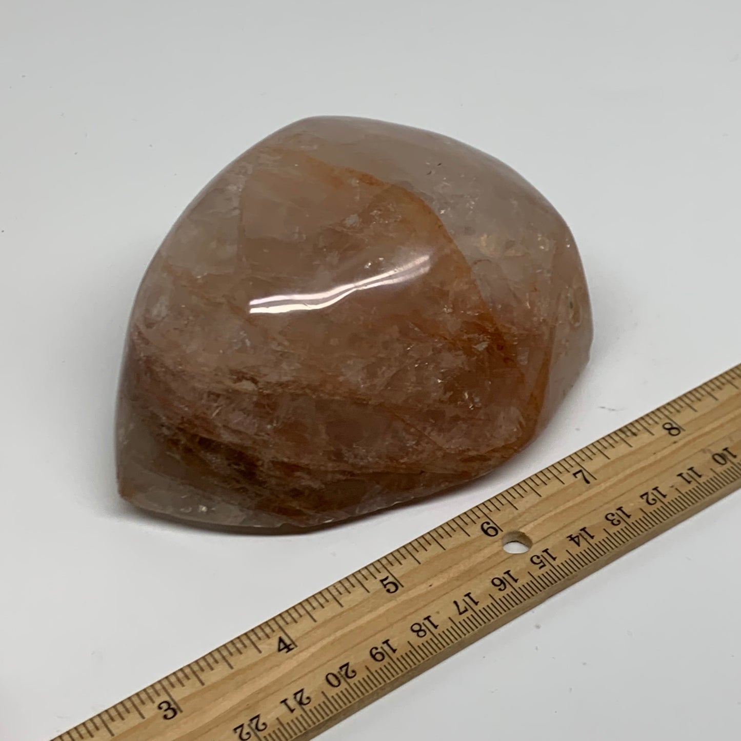 1.75 lbs, 4.5"x3.7"x2.1" Red Hematoid Quartz Freeform Crystal Fire Quartz, B3808