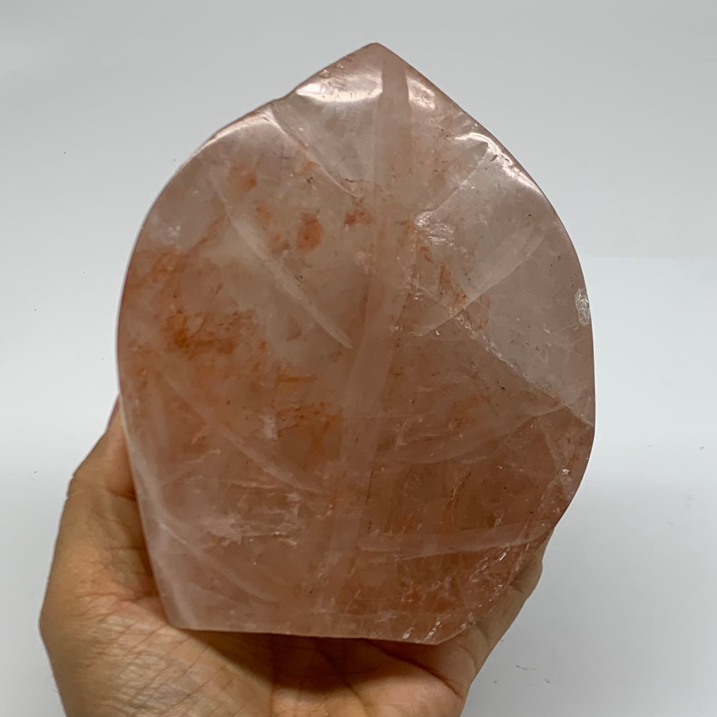 2.57 lbs, 5.4"x4.4"x1.9" Red Hematoid Quartz Freeform Crystal Fire Quartz, B3808