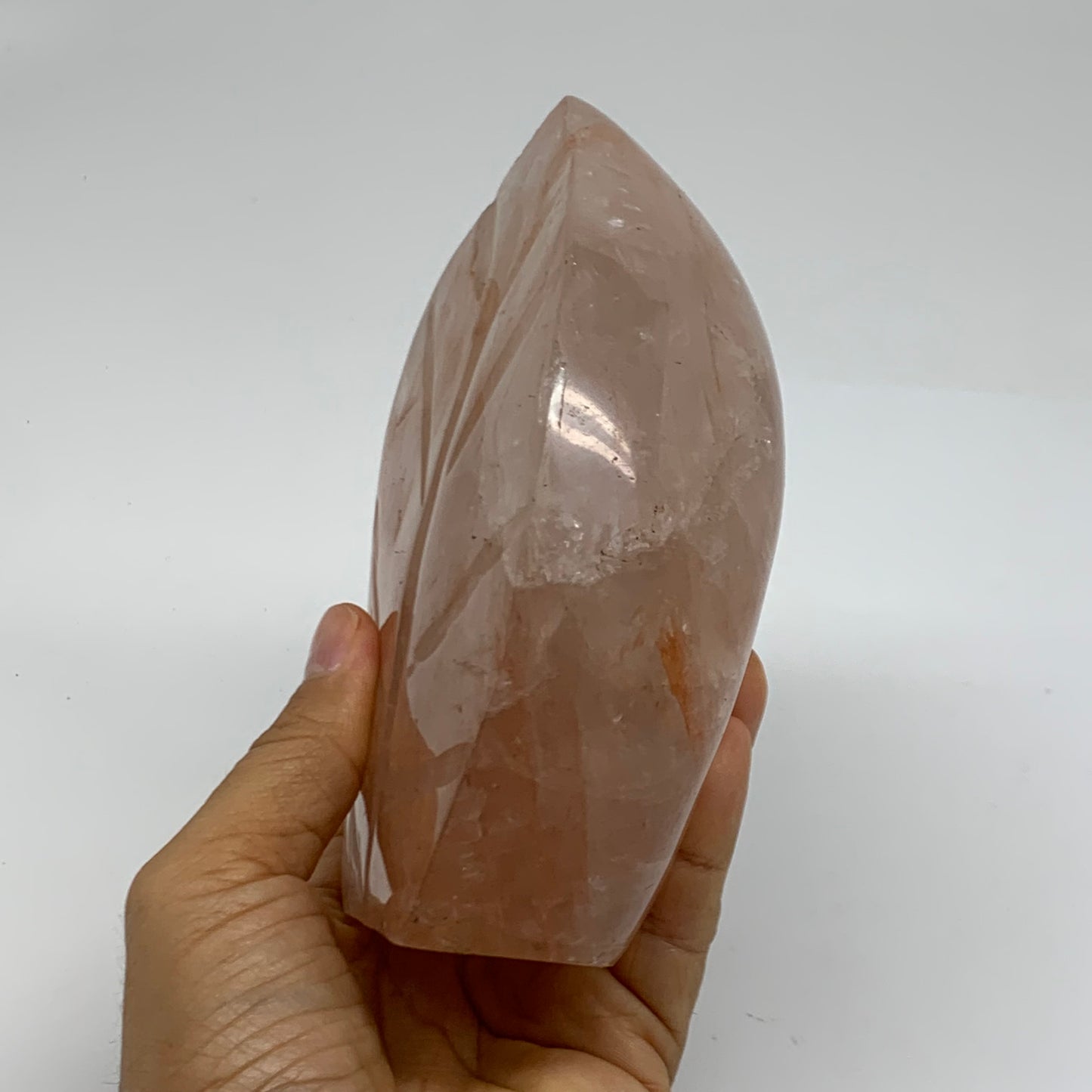 2.57 lbs, 5.4"x4.4"x1.9" Red Hematoid Quartz Freeform Crystal Fire Quartz, B3808