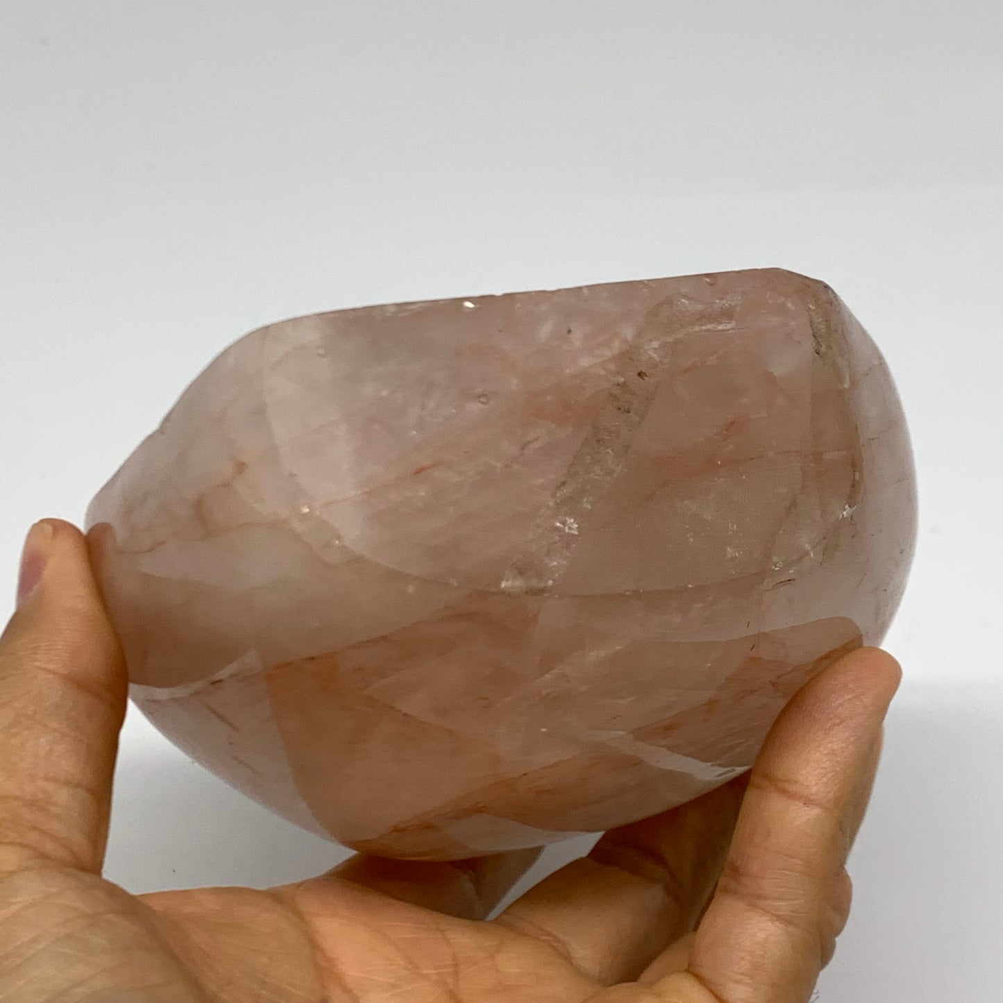 2.57 lbs, 5.4"x4.4"x1.9" Red Hematoid Quartz Freeform Crystal Fire Quartz, B3808