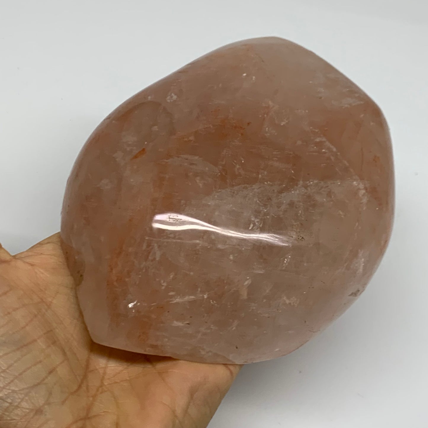 2.57 lbs, 5.4"x4.4"x1.9" Red Hematoid Quartz Freeform Crystal Fire Quartz, B3808