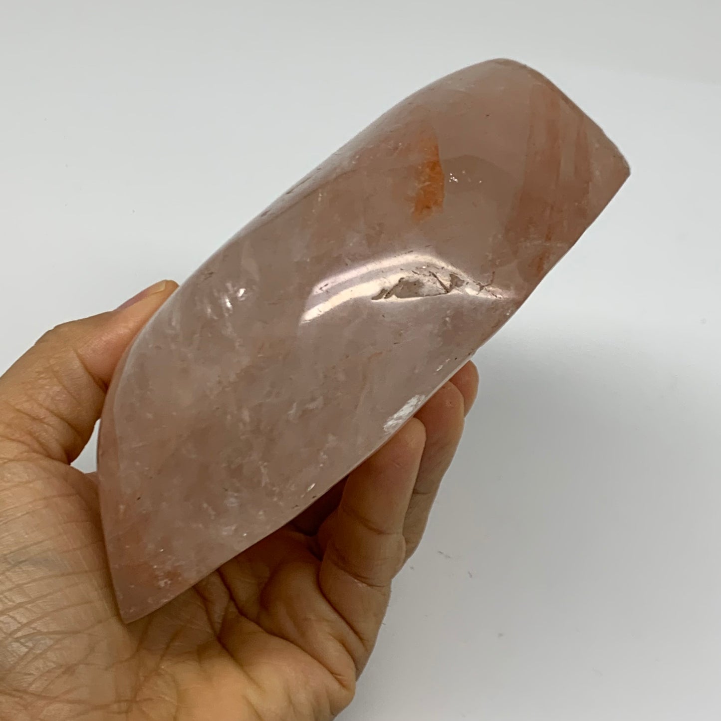 2.57 lbs, 5.4"x4.4"x1.9" Red Hematoid Quartz Freeform Crystal Fire Quartz, B3808