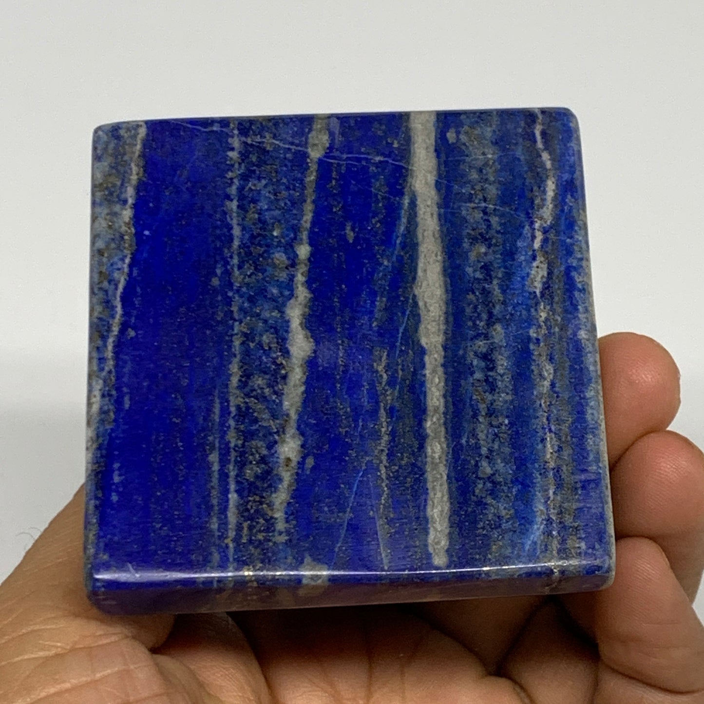0.72 lbs, 2.3"x2.6"x2.5",Lapis Lazuli Pyramid Crystal Gemstone @Afghanistan,B277