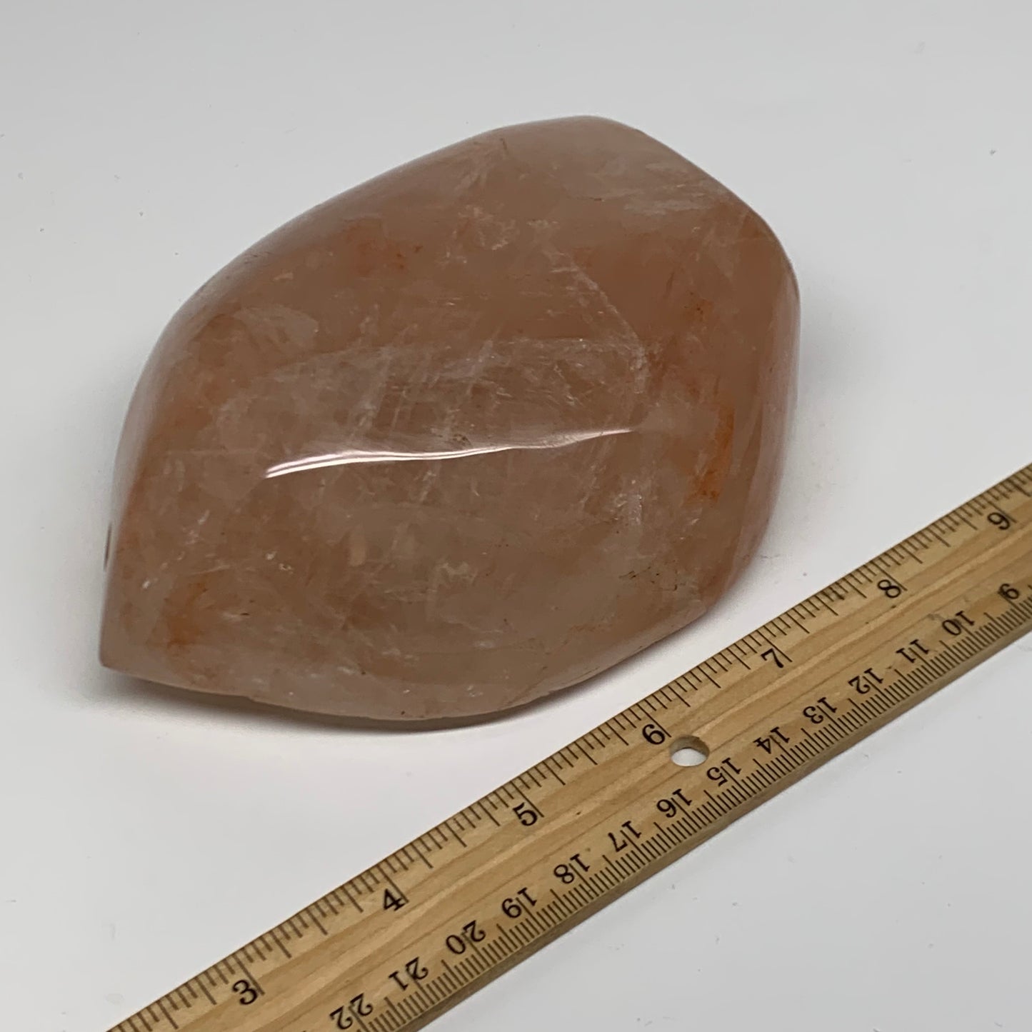 2.57 lbs, 5.4"x4.4"x1.9" Red Hematoid Quartz Freeform Crystal Fire Quartz, B3808