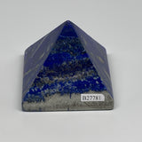 0.72 lbs, 2.3"x2.6"x2.5",Lapis Lazuli Pyramid Crystal Gemstone @Afghanistan,B277