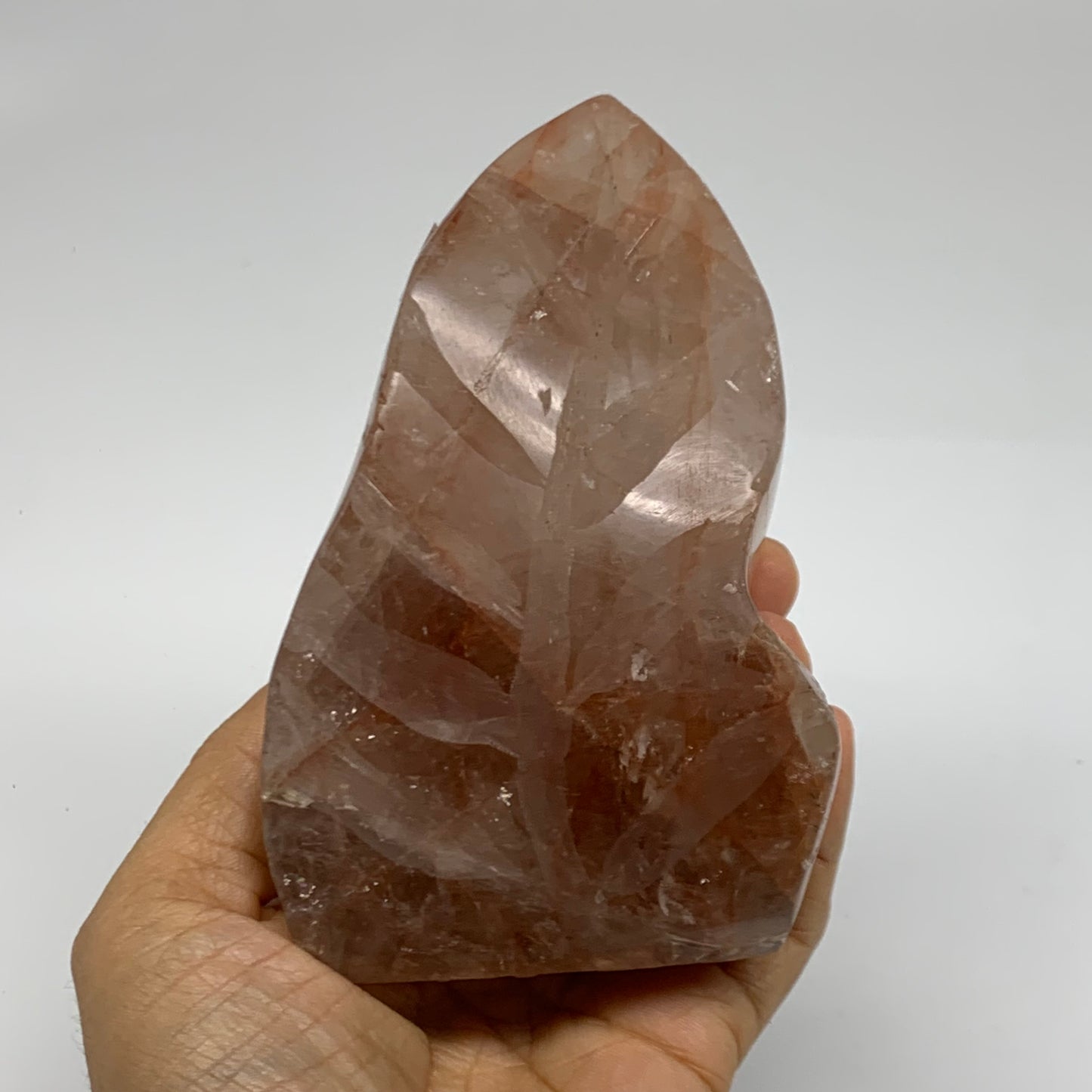 1.62 lbs, 5.2"x3.2"x2.1" Red Hematoid Quartz Freeform Crystal Fire Quartz, B3808