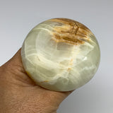 186g, 2.6"x1.4"x2.9", Natural Green Onyx Candle Holder Gemstone Carved, B32228