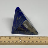 0.72 lbs, 2.3"x2.6"x2.5",Lapis Lazuli Pyramid Crystal Gemstone @Afghanistan,B277