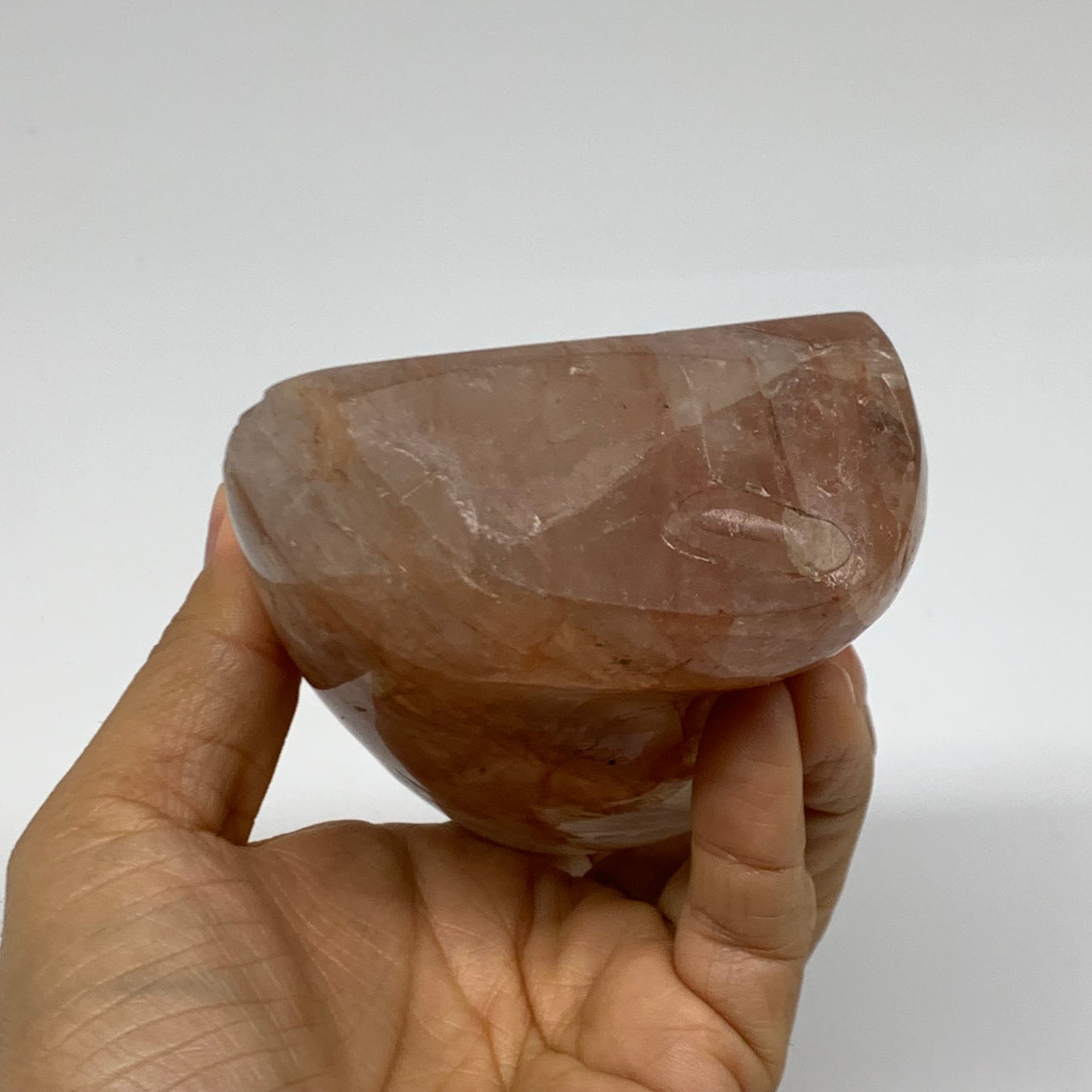 1.62 lbs, 5.2"x3.2"x2.1" Red Hematoid Quartz Freeform Crystal Fire Quartz, B3808